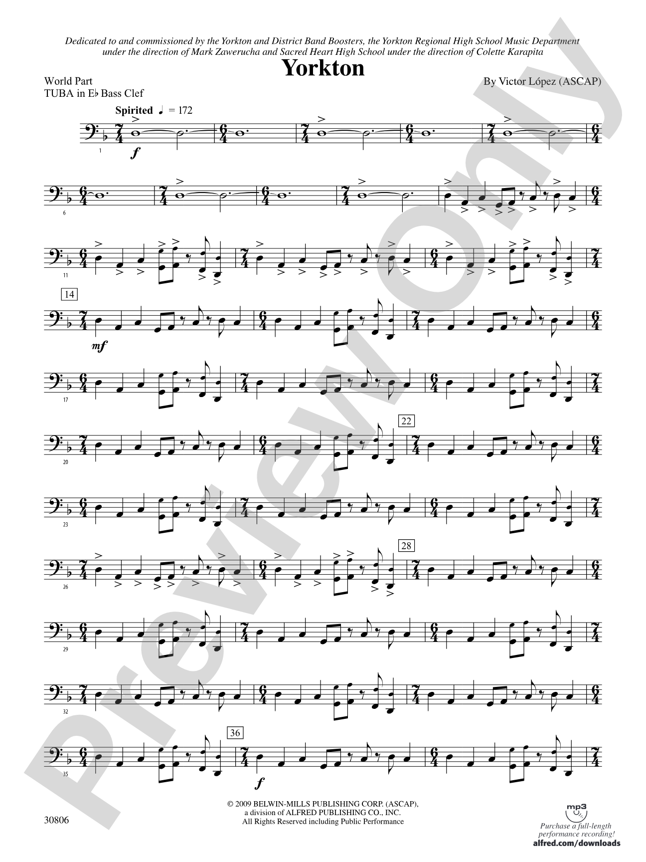 Yorkton: (wp) E-flat Tuba B.C.