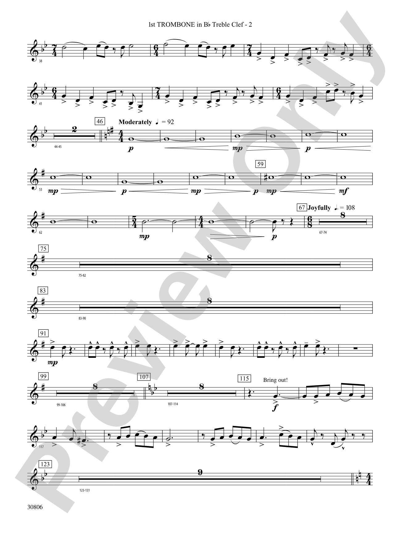 Yorkton: (wp) 1st B-flat Trombone T.C.