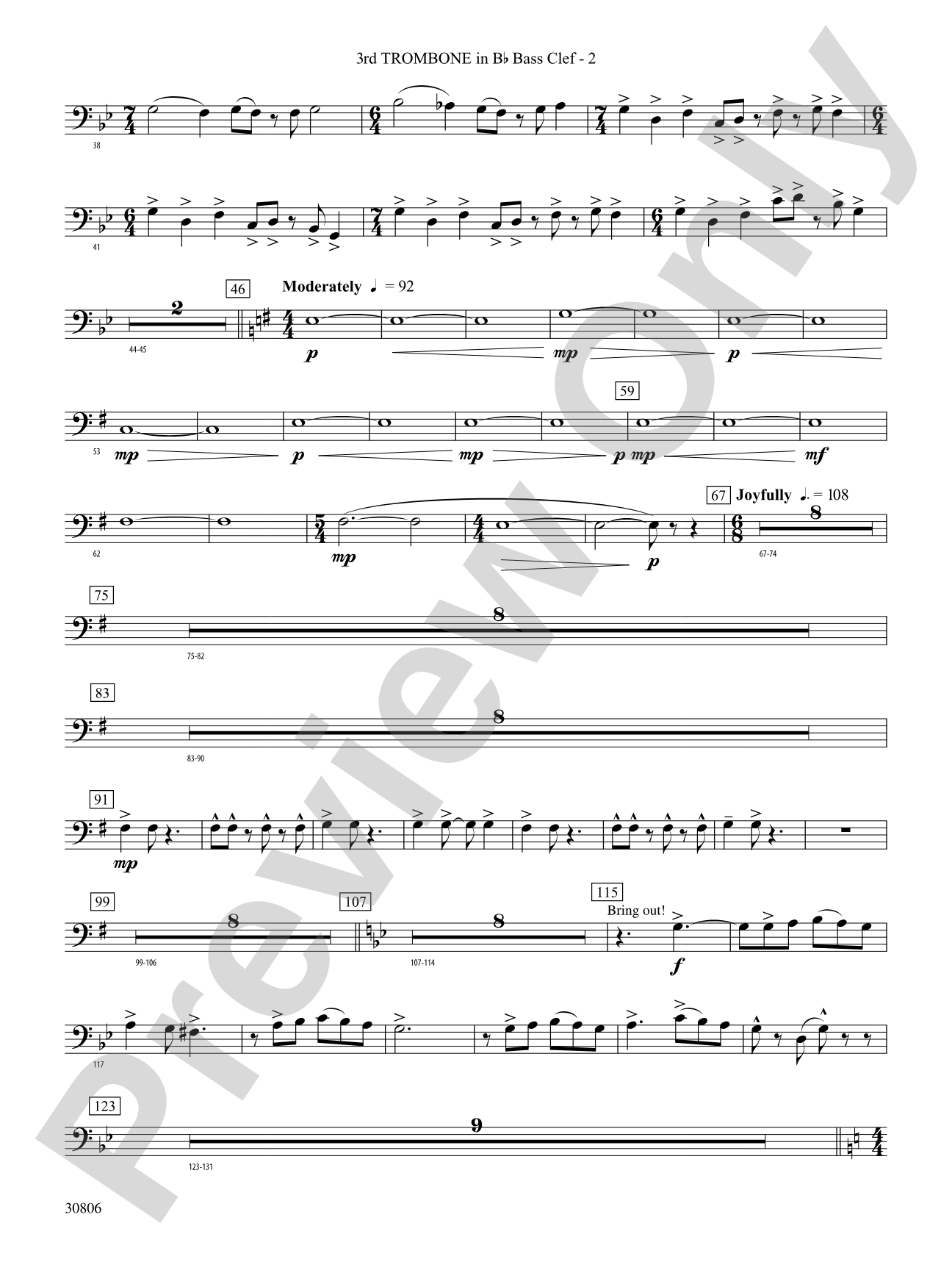 Yorkton: (wp) 3rd B-flat Trombone B.C.