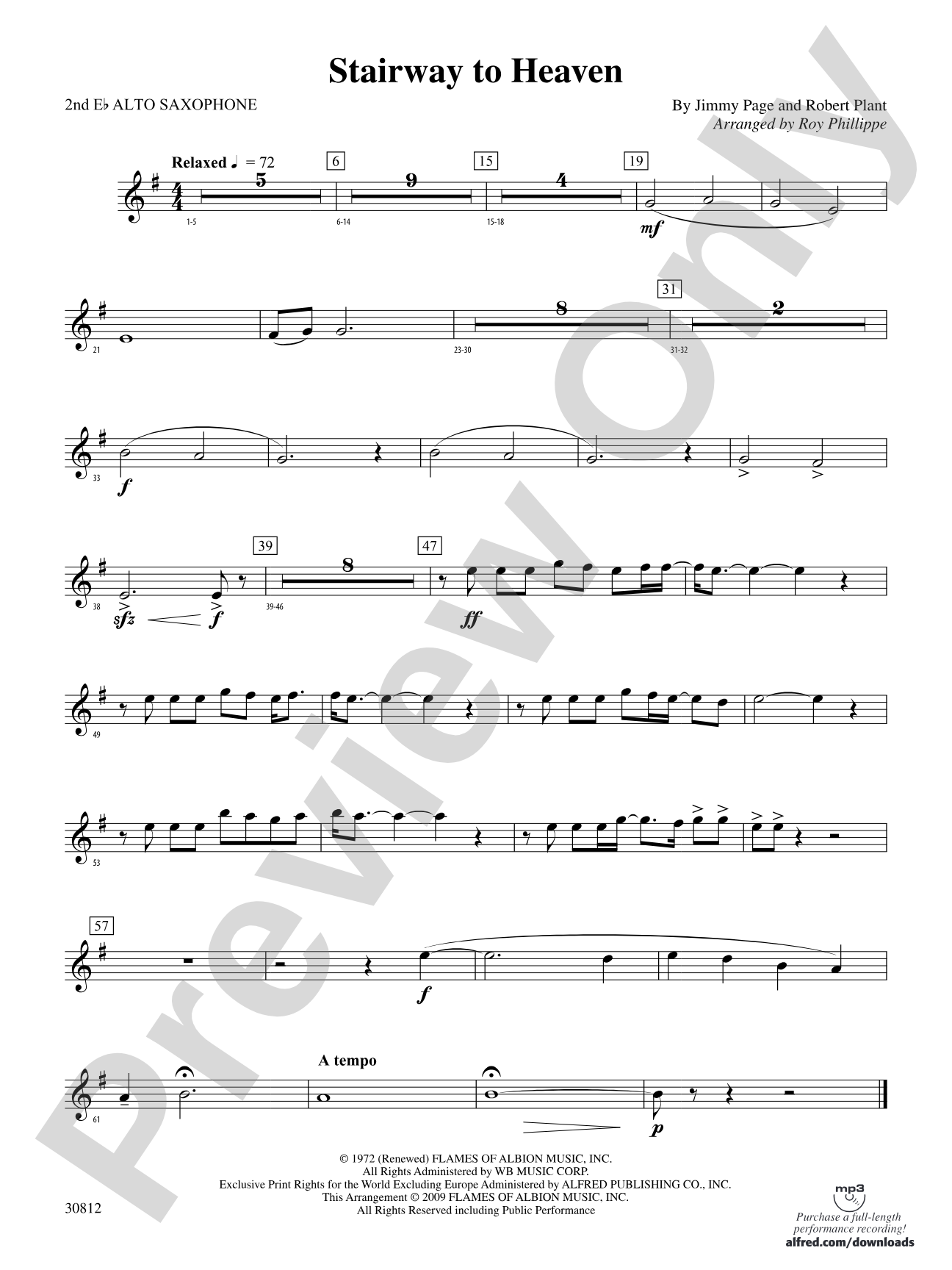 Stairway to Heaven: 2nd E-flat Alto Saxophone