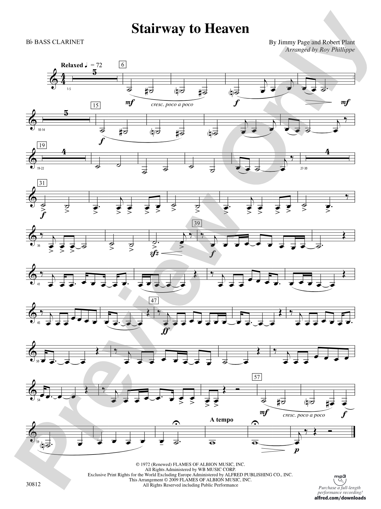 Stairway to Heaven: B-flat Bass Clarinet