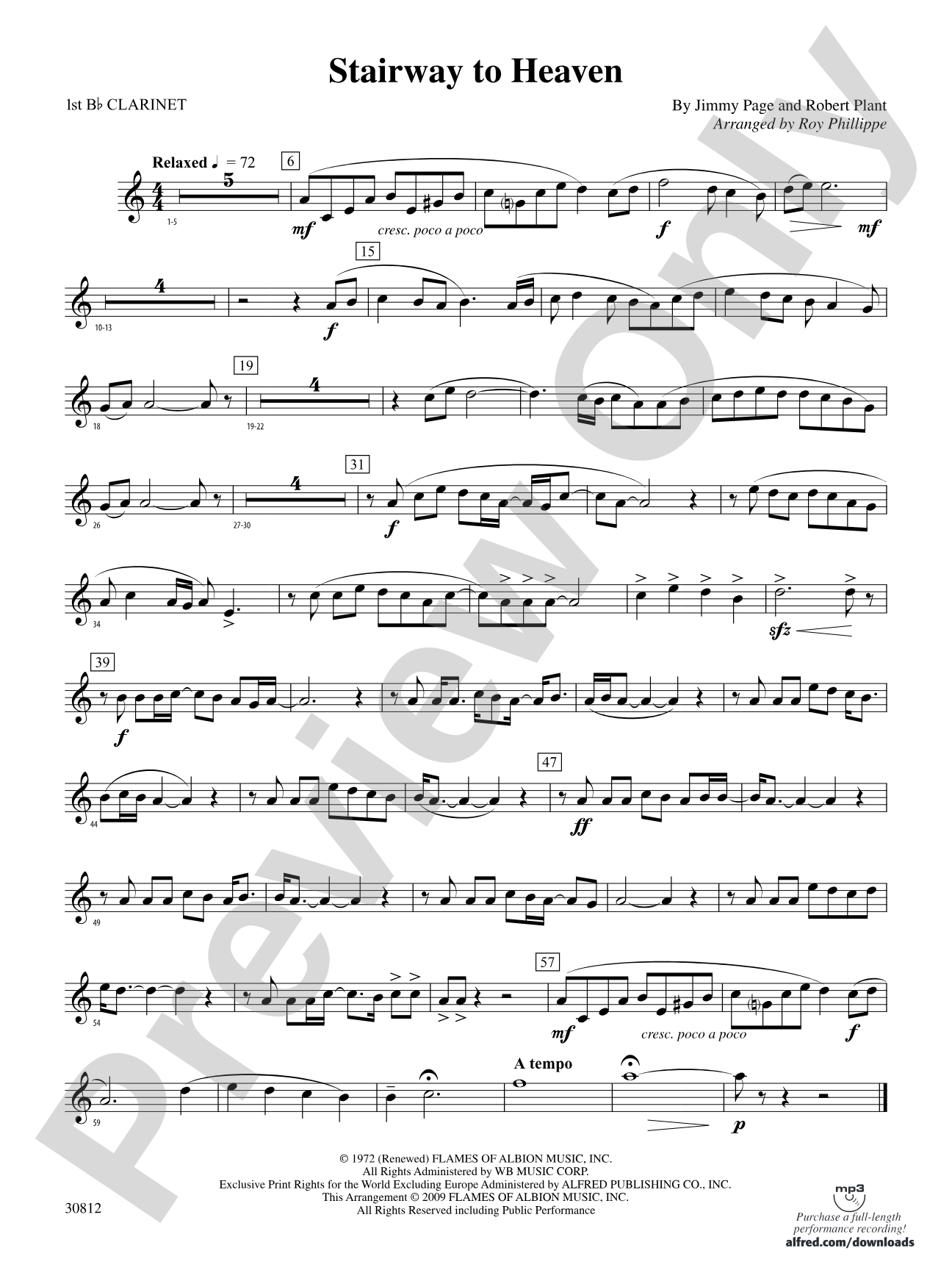 Stairway to Heaven: 1st B-flat Clarinet