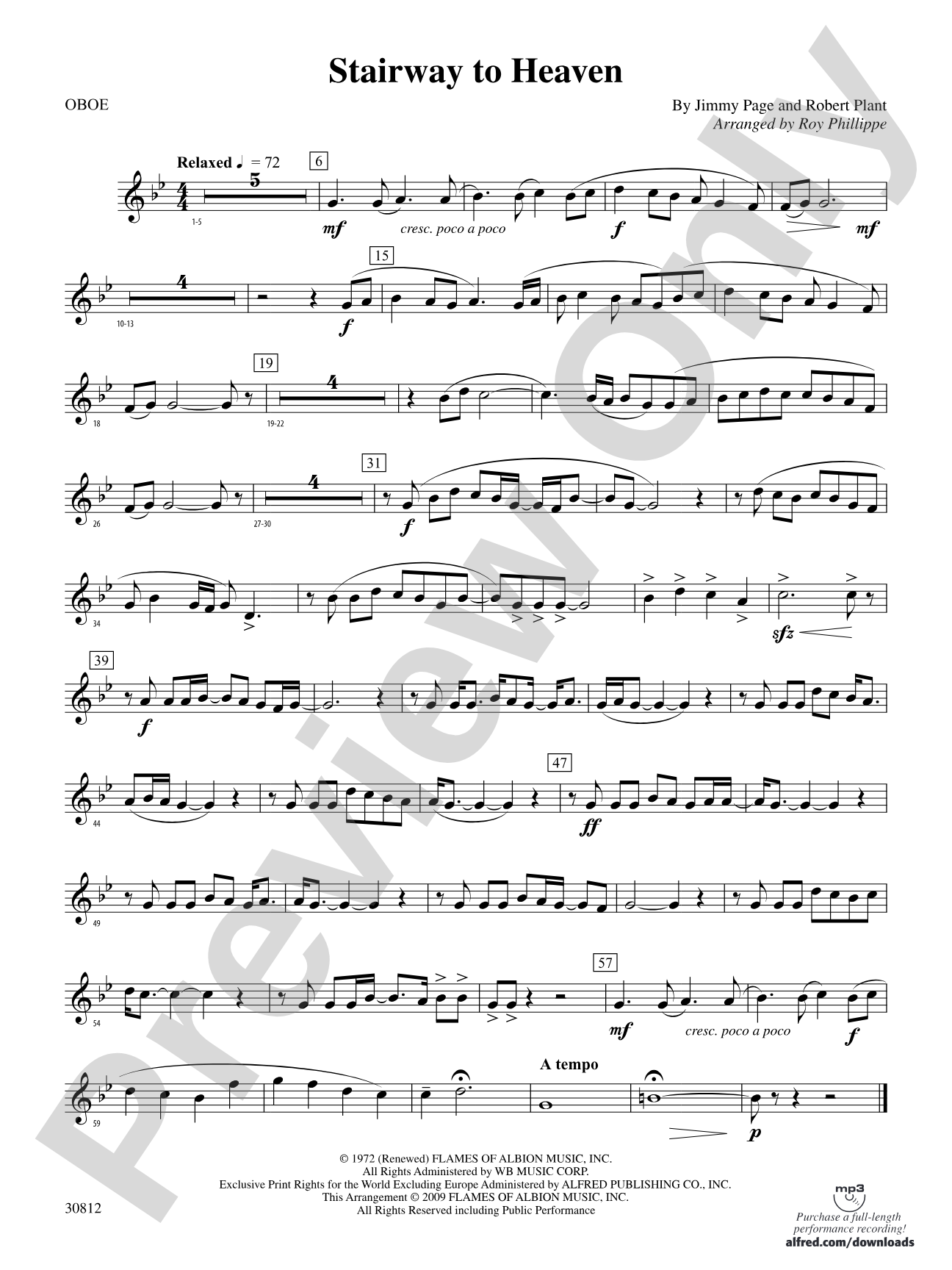 Stairway to Heaven: Oboe