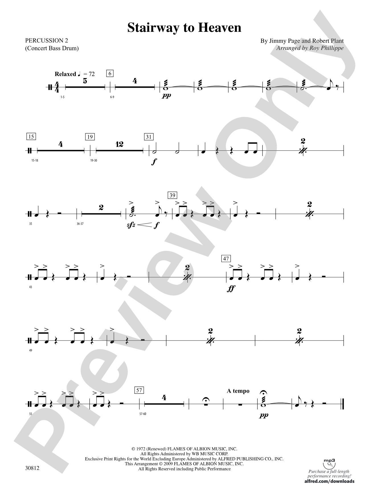 Stairway to Heaven: 2nd Percussion