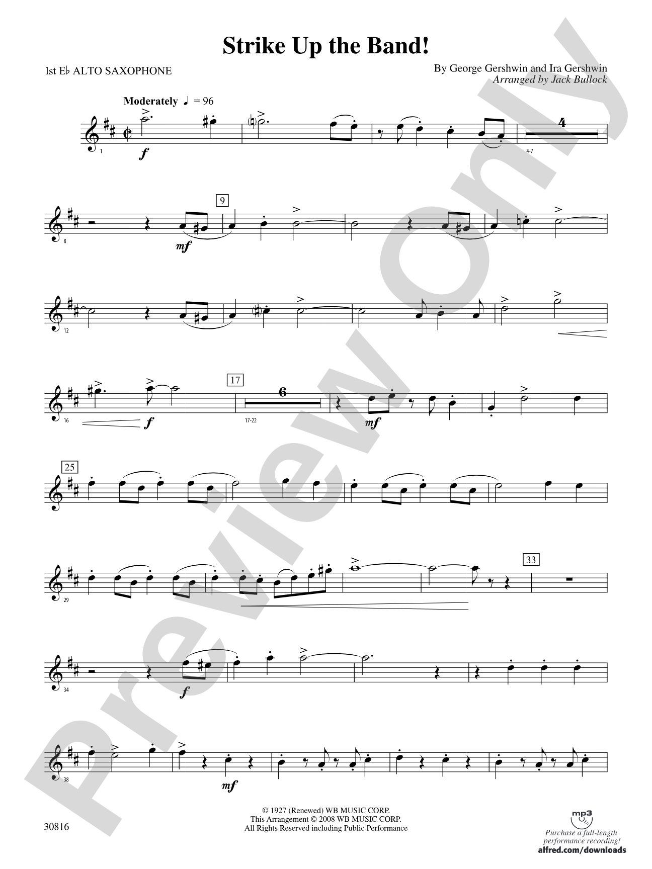 Strike Up the Band: E-flat Alto Saxophone