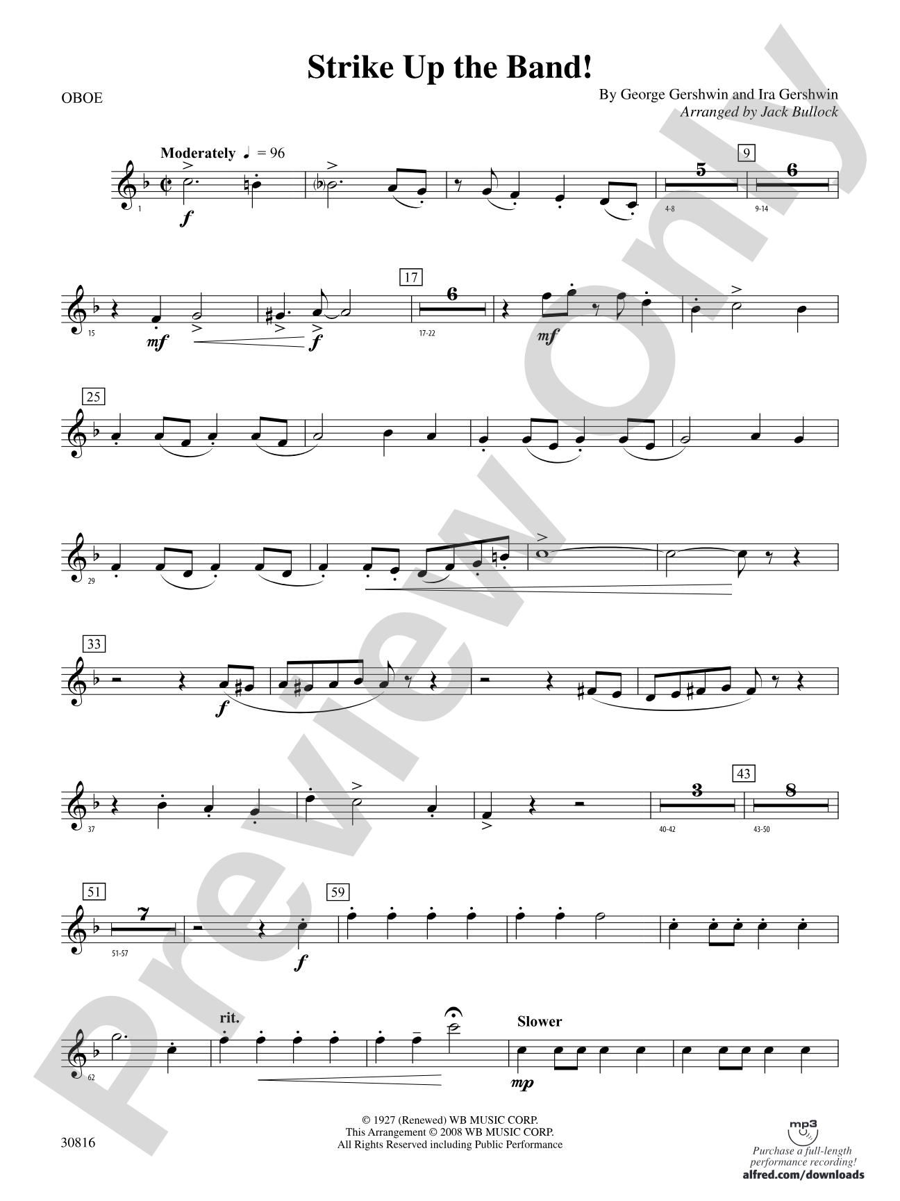 Strike Up the Band: Oboe