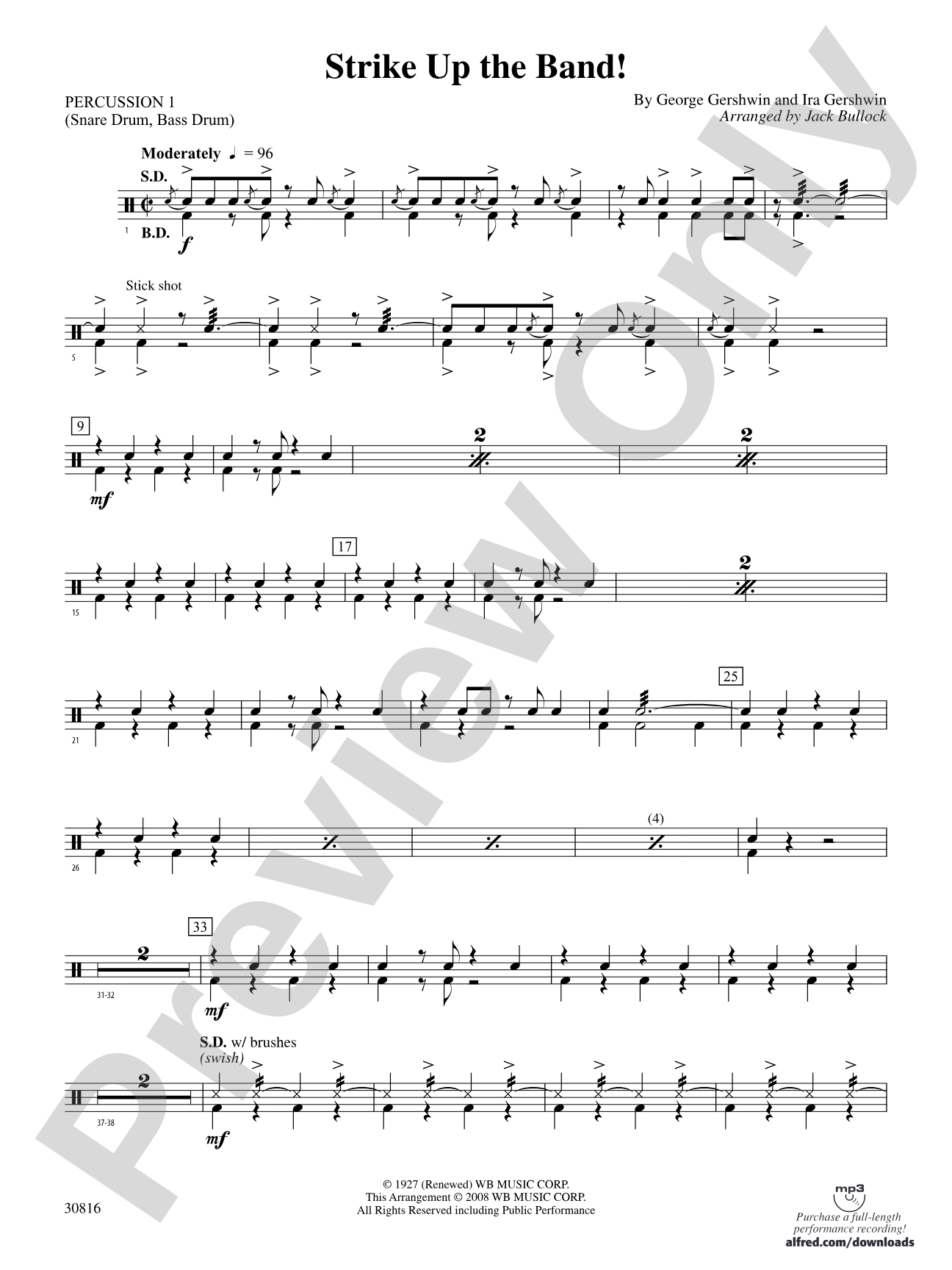Strike Up the Band: 1st Percussion