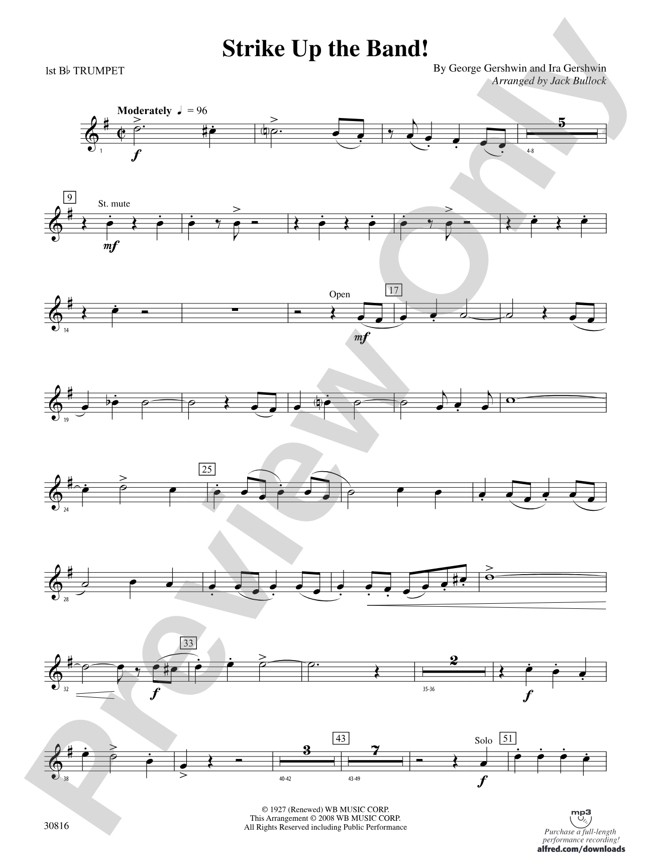 Strike Up the Band: 1st B-flat Trumpet
