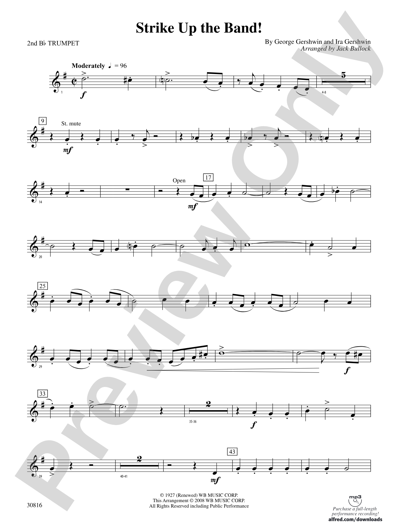 Strike Up the Band: 2nd B-flat Trumpet