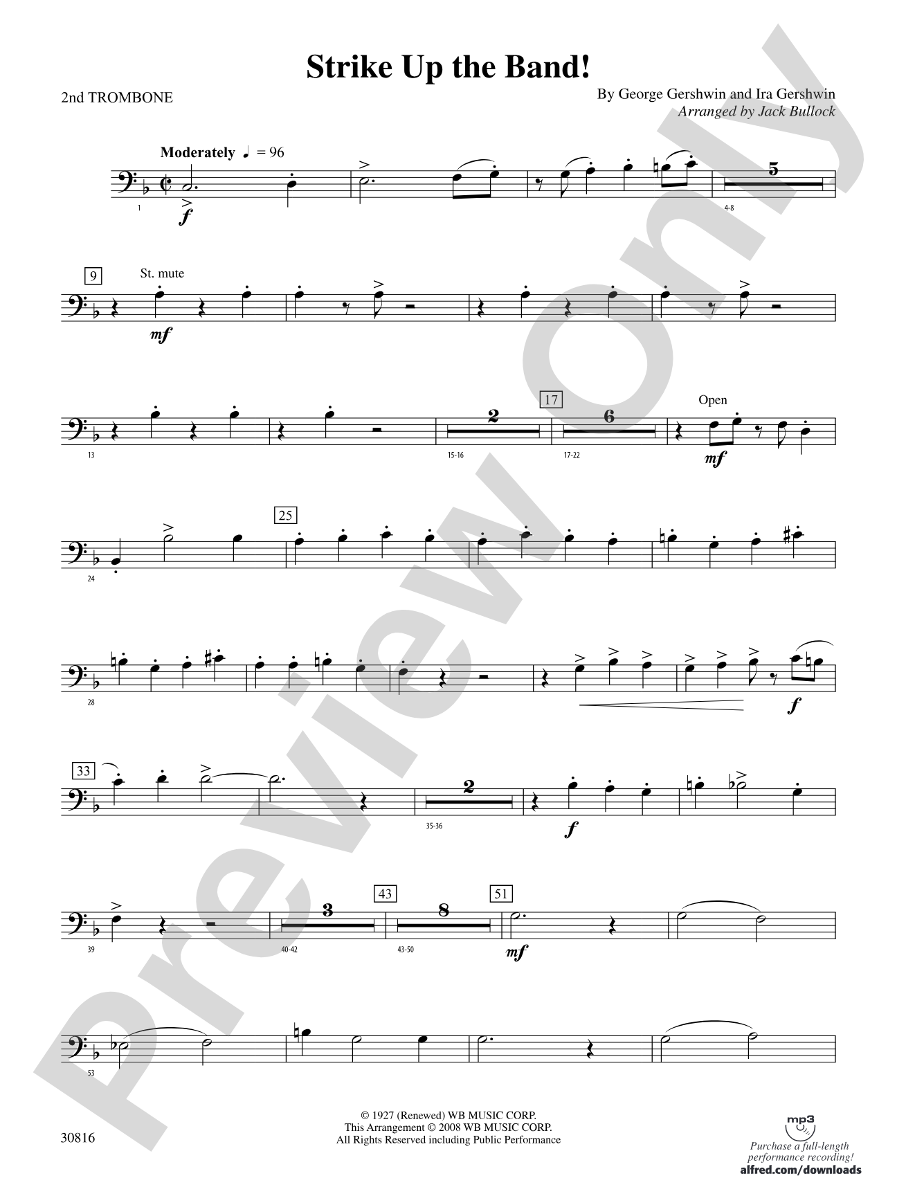 Strike Up the Band: 2nd Trombone