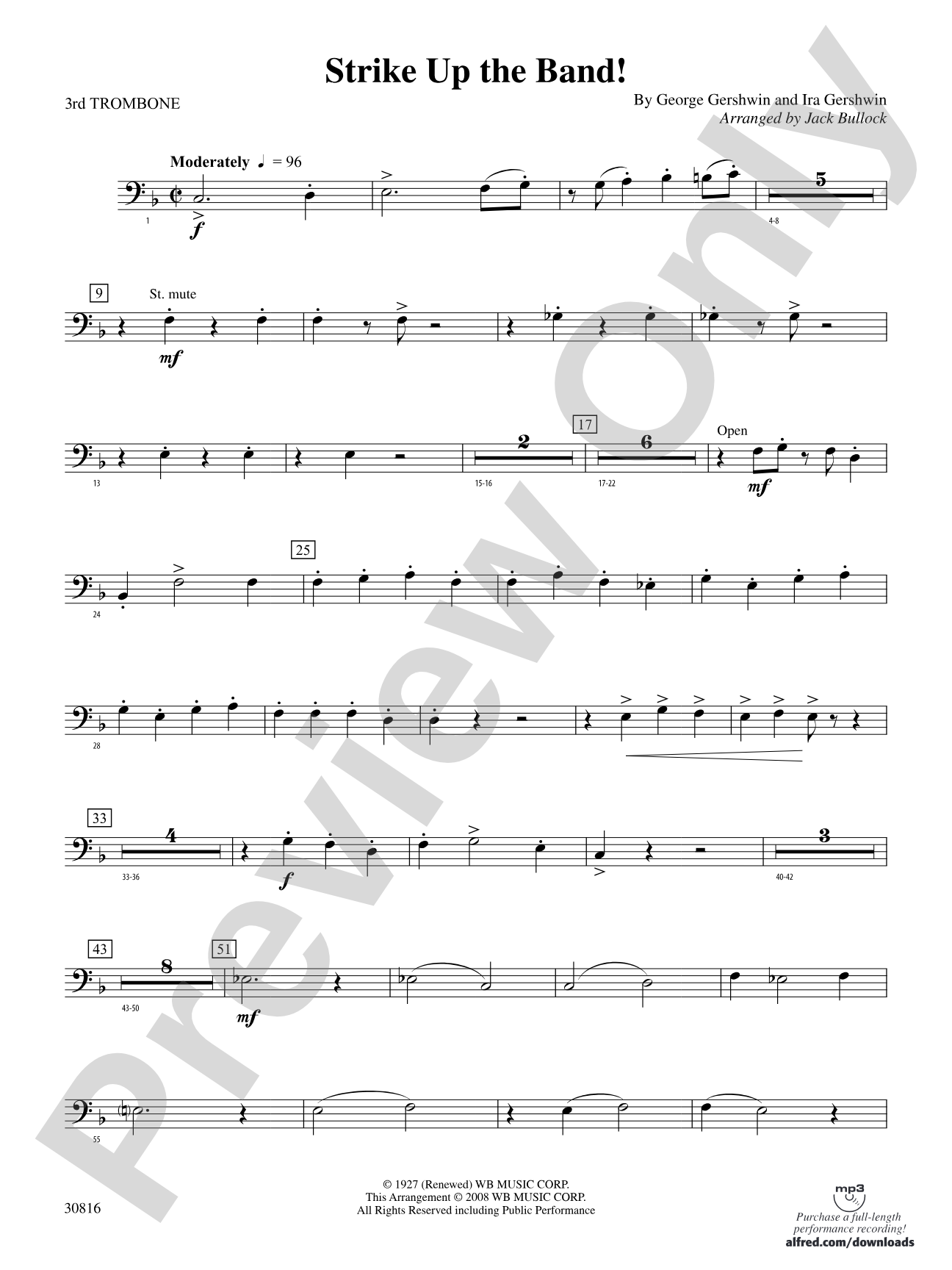 Strike Up the Band: 3rd Trombone
