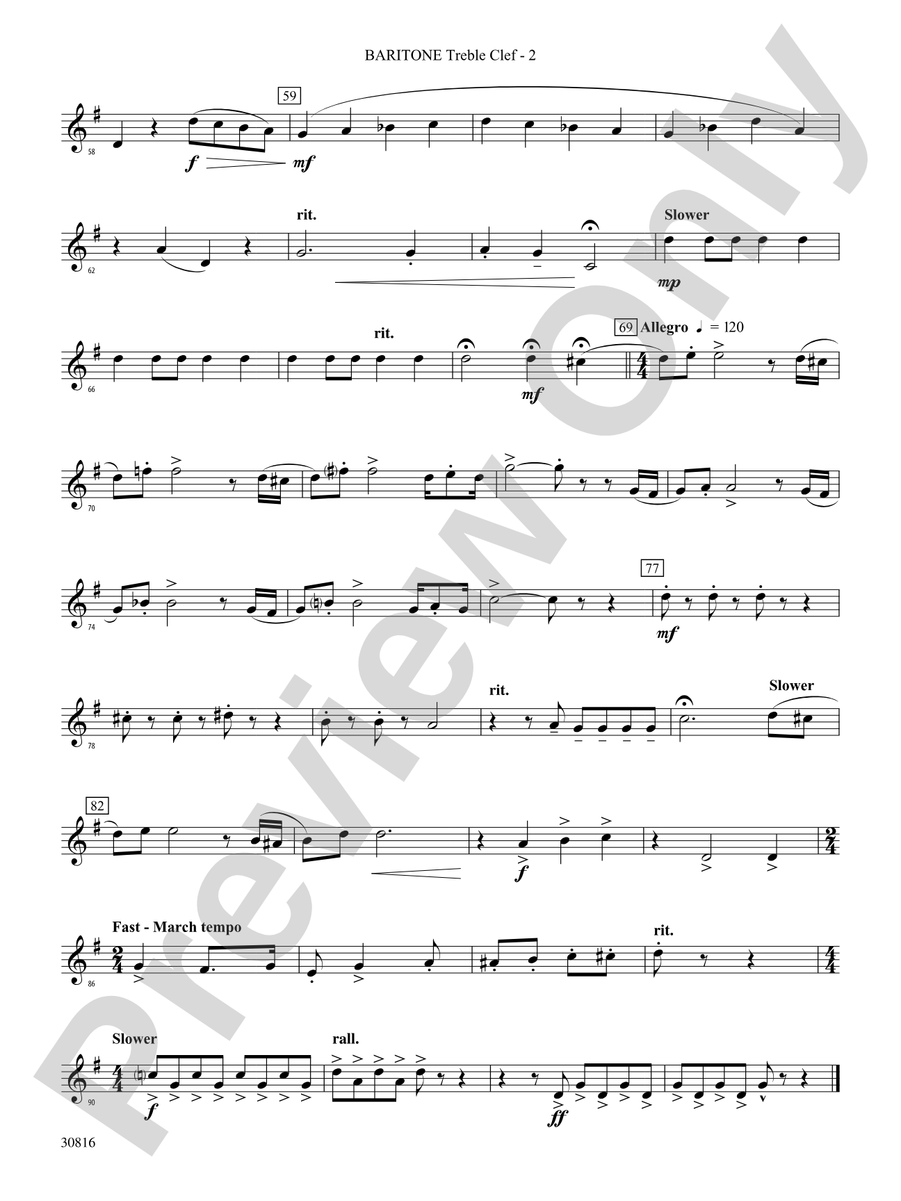 Strike Up the Band: (wp) Baritone T.C.