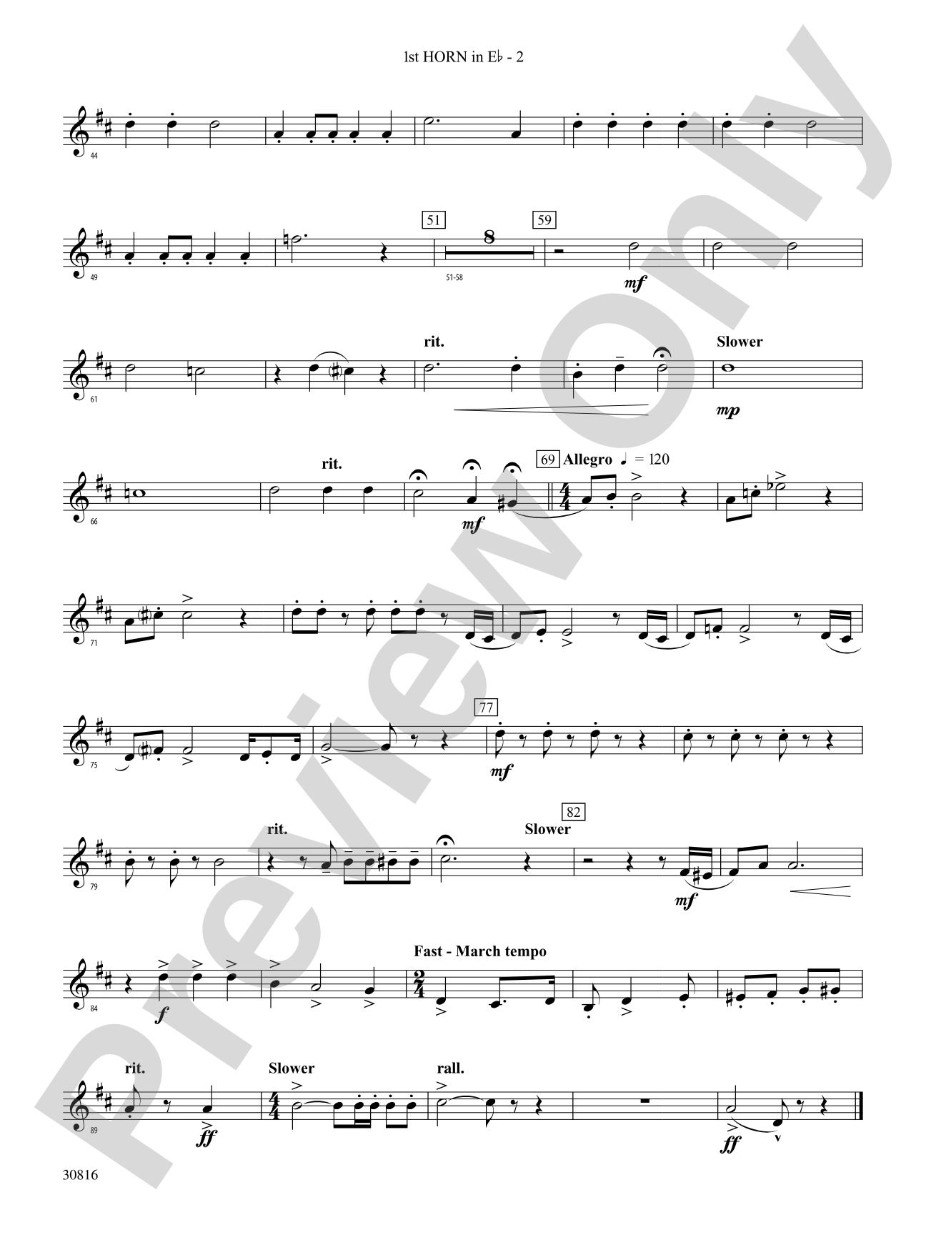 Strike Up the Band: (wp) 1st Horn in E-flat