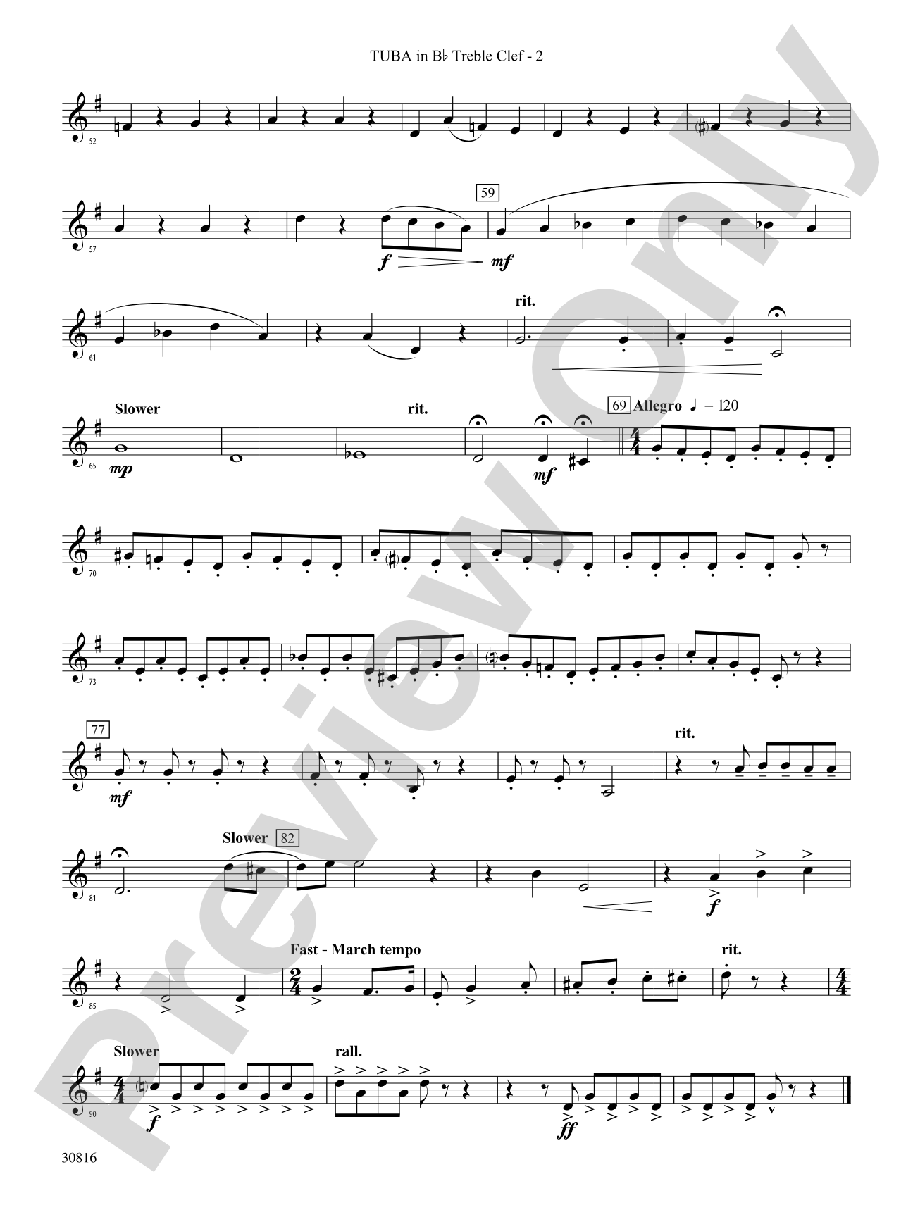 Strike Up the Band: (wp) B-flat Tuba T.C.