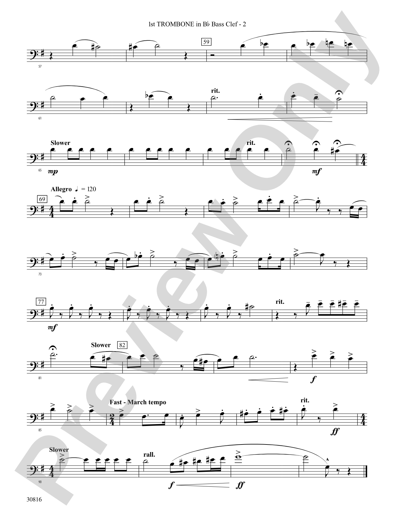 Strike Up the Band: (wp) 1st B-flat Trombone B.C.