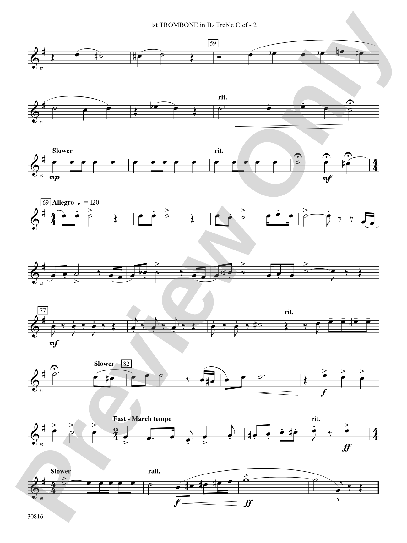 Strike Up the Band: (wp) 1st B-flat Trombone T.C.