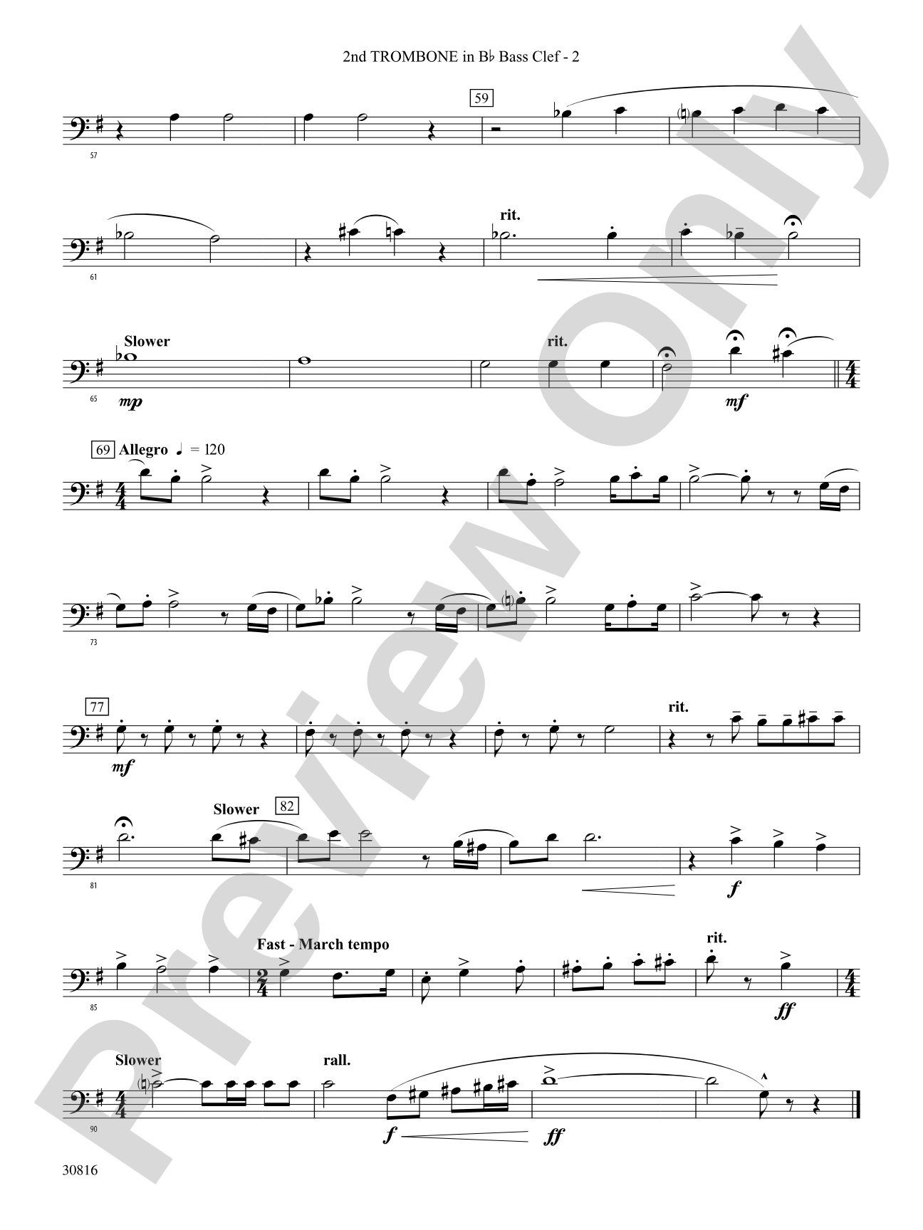 Strike Up the Band: (wp) 2nd B-flat Trombone B.C.