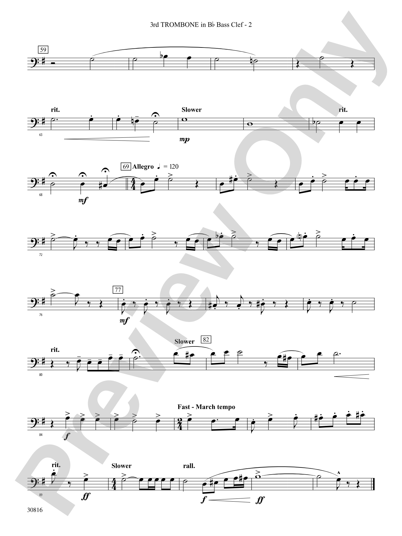 Strike Up the Band: (wp) 3rd B-flat Trombone B.C.