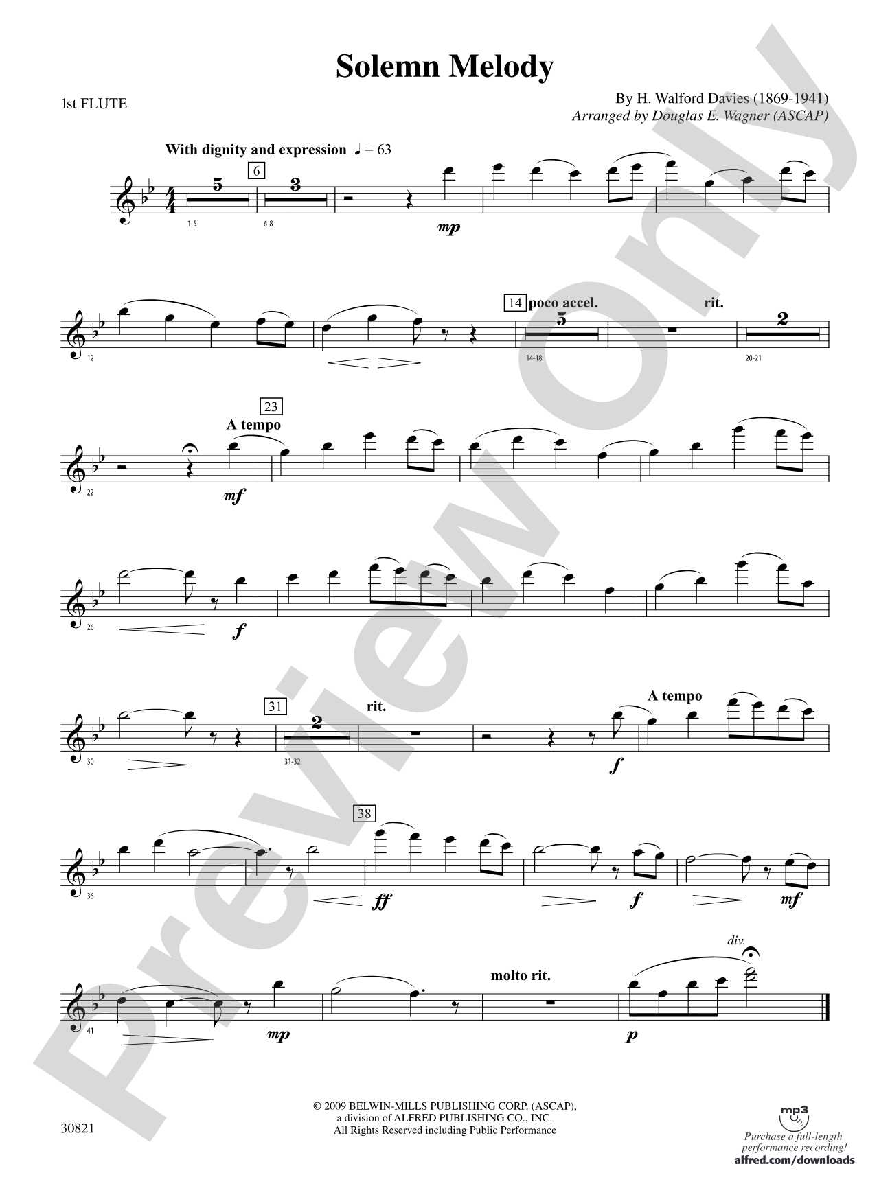 Solemn Melody: Flute