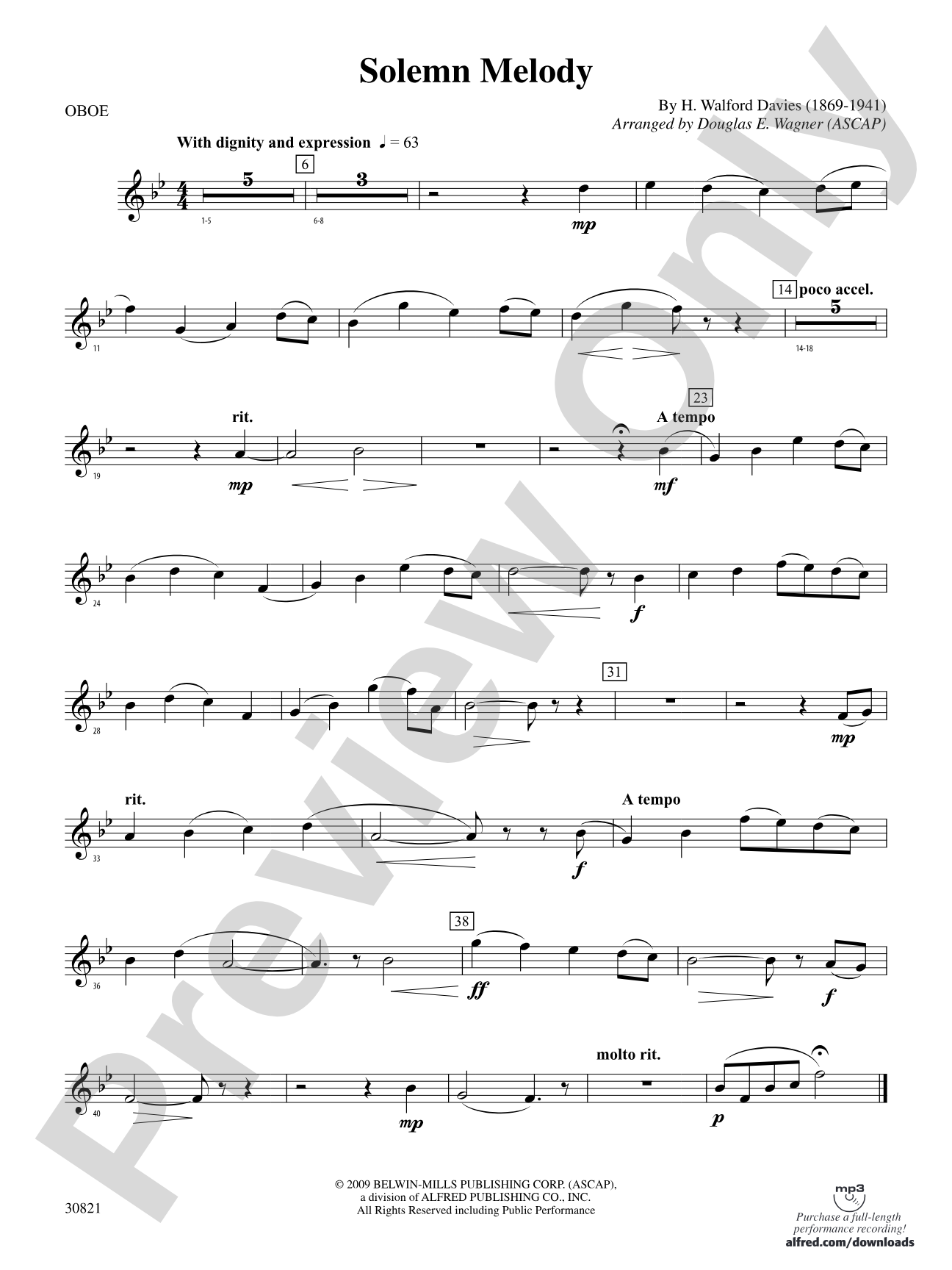 Solemn Melody: Oboe
