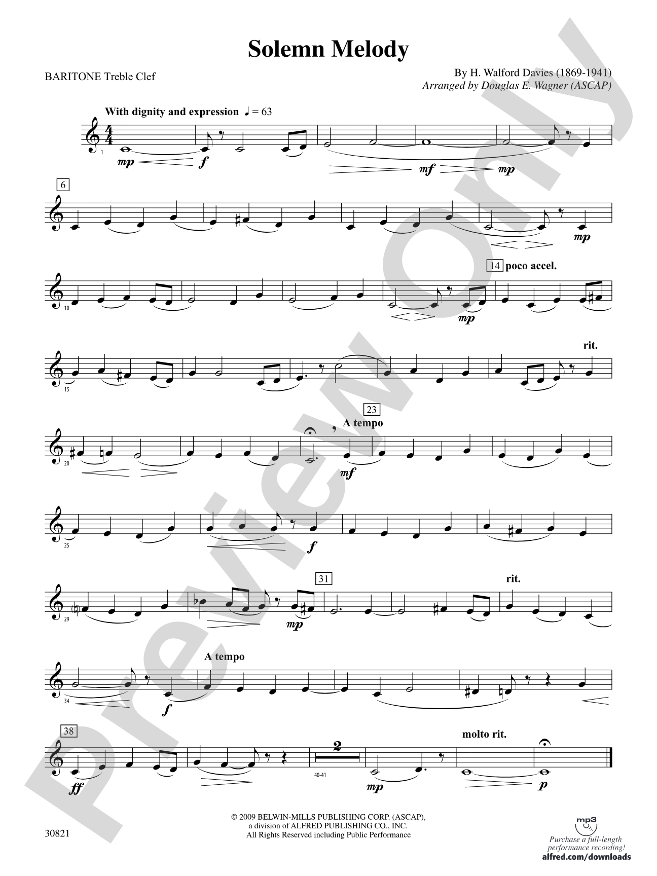 Solemn Melody: (wp) Baritone T.C.
