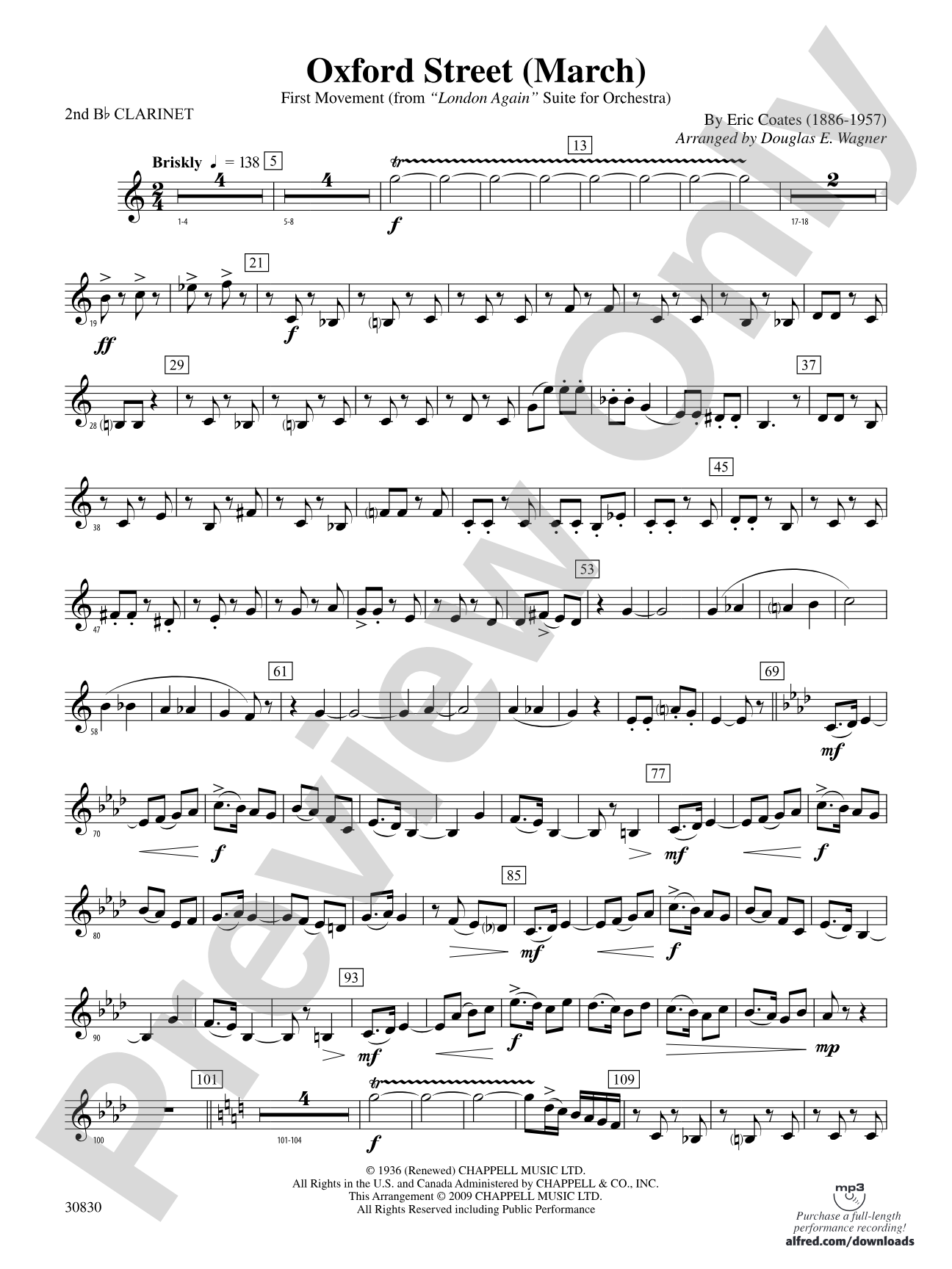 Oxford Street (March): 2nd B-flat Clarinet