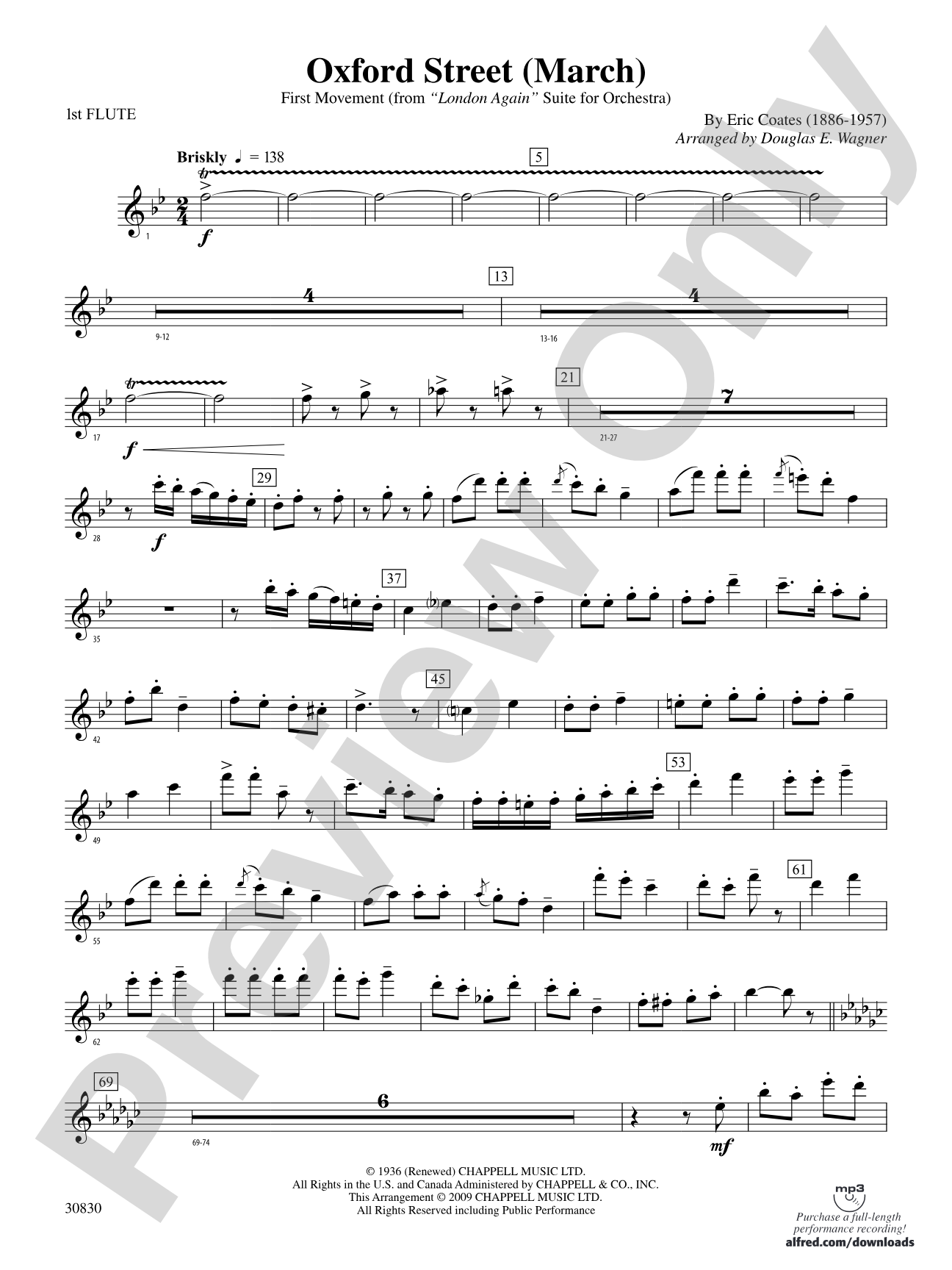 Oxford Street (March): Flute