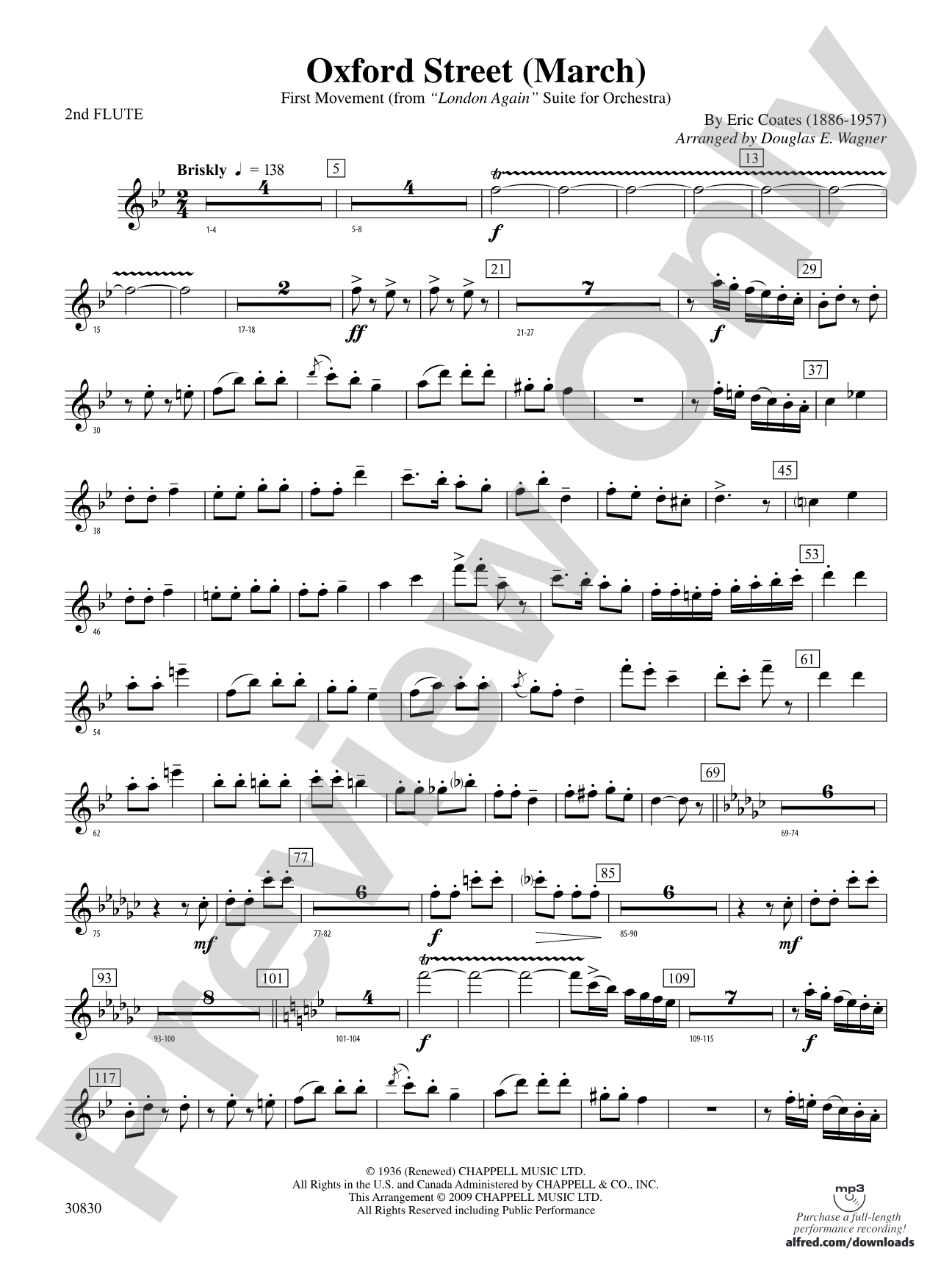 Oxford Street (March): 2nd Flute