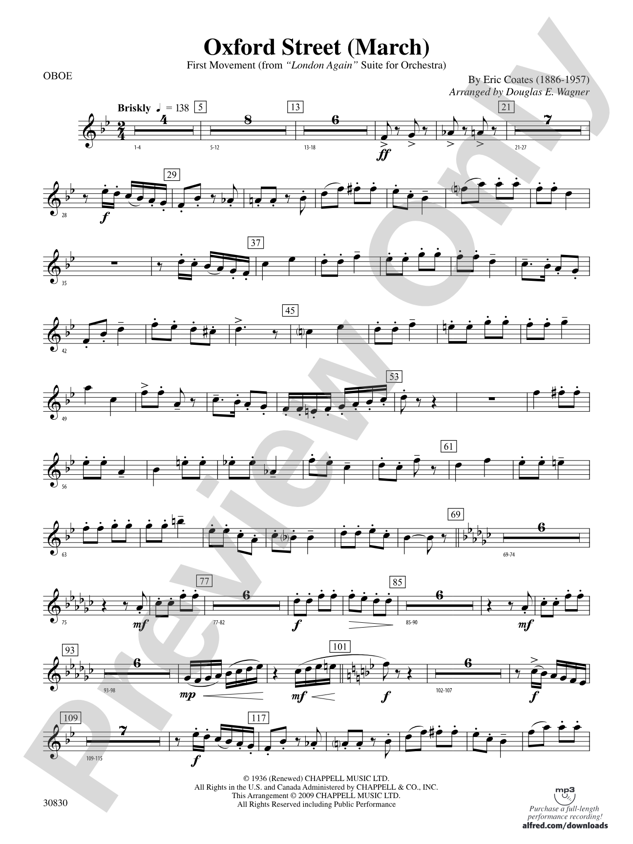 Oxford Street (March): Oboe