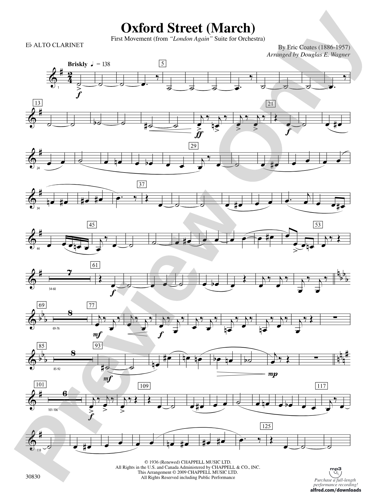 Oxford Street (March): (wp) E-flat Alto Clarinet