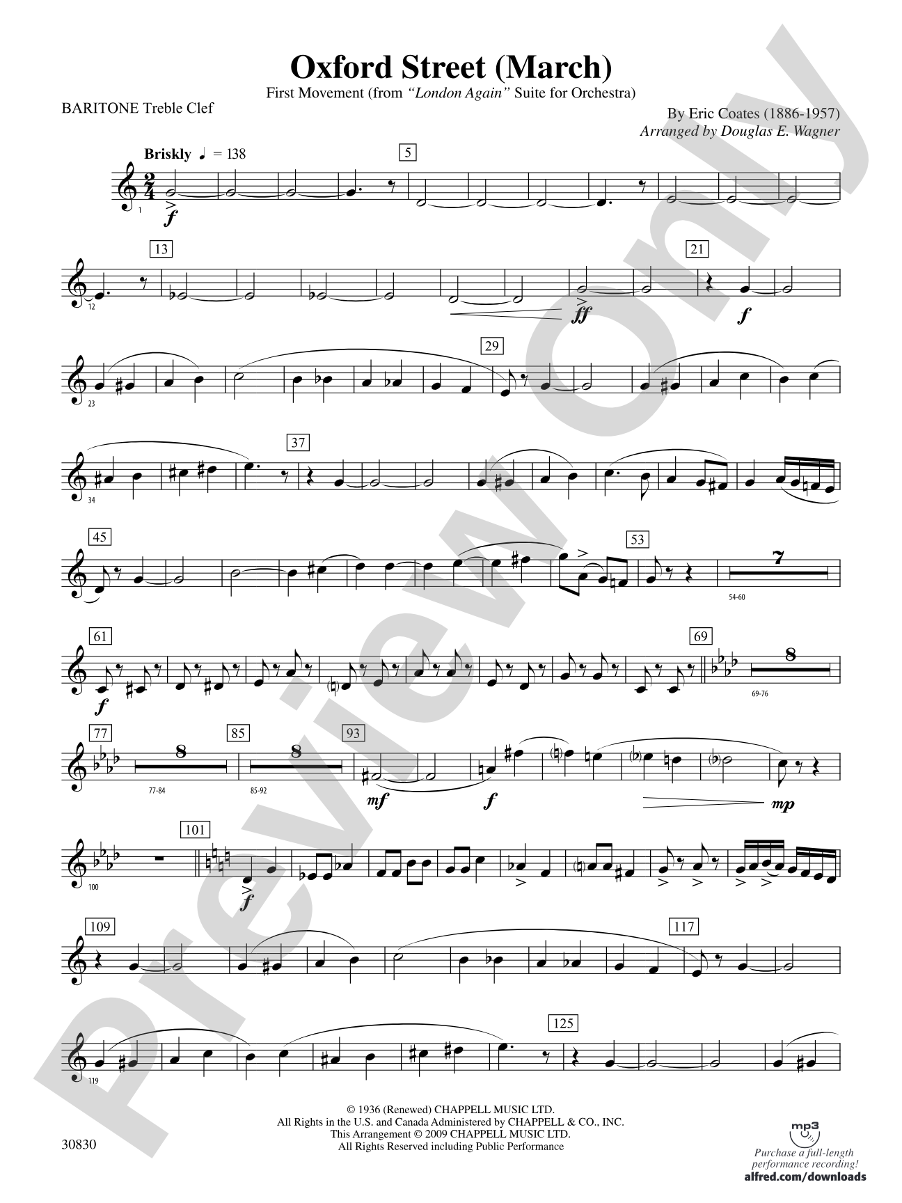 Oxford Street (March): (wp) Baritone T.C.