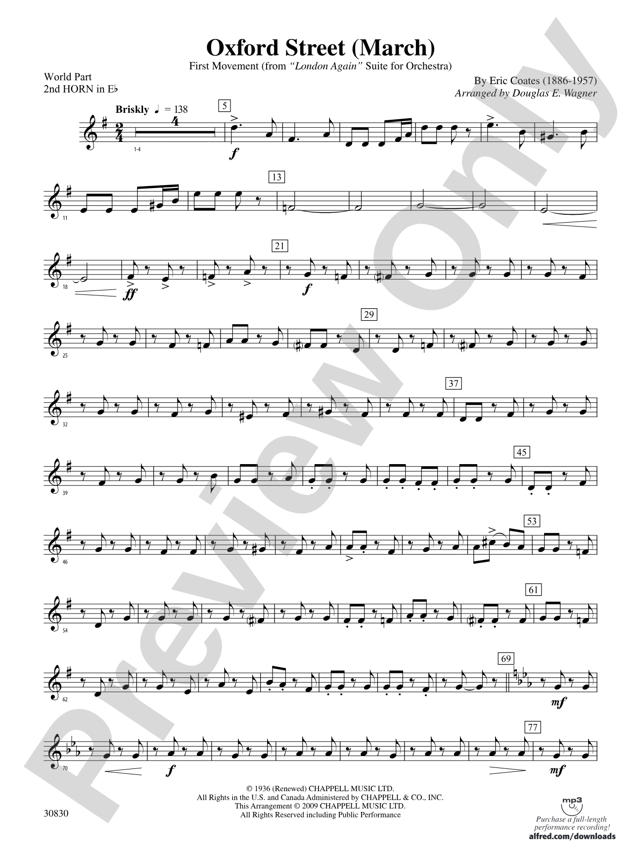 Oxford Street (March): (wp) 2nd Horn in E-flat