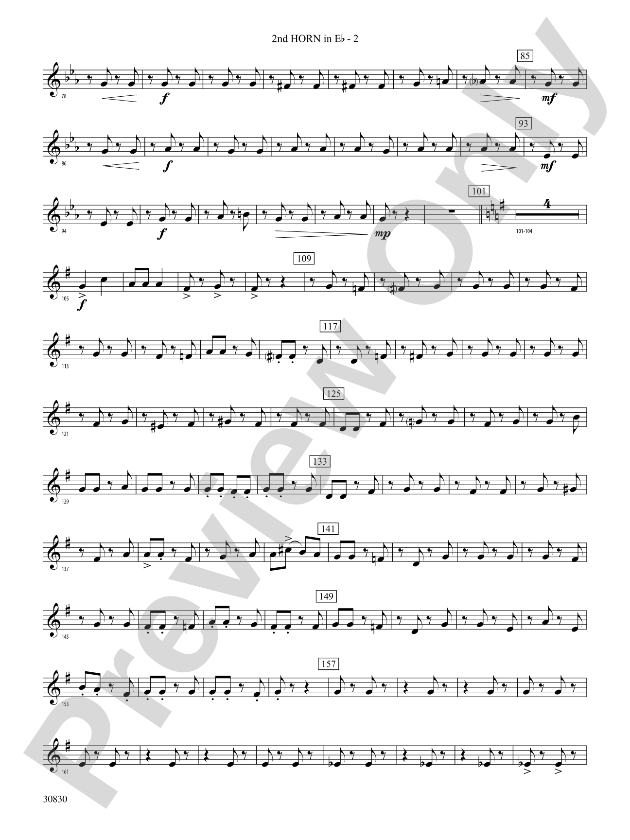 Oxford Street (March): (wp) 2nd Horn in E-flat