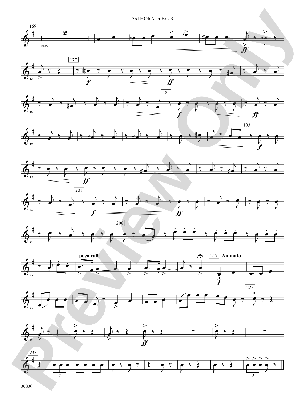 Oxford Street (March): (wp) 3rd Horn in E-flat