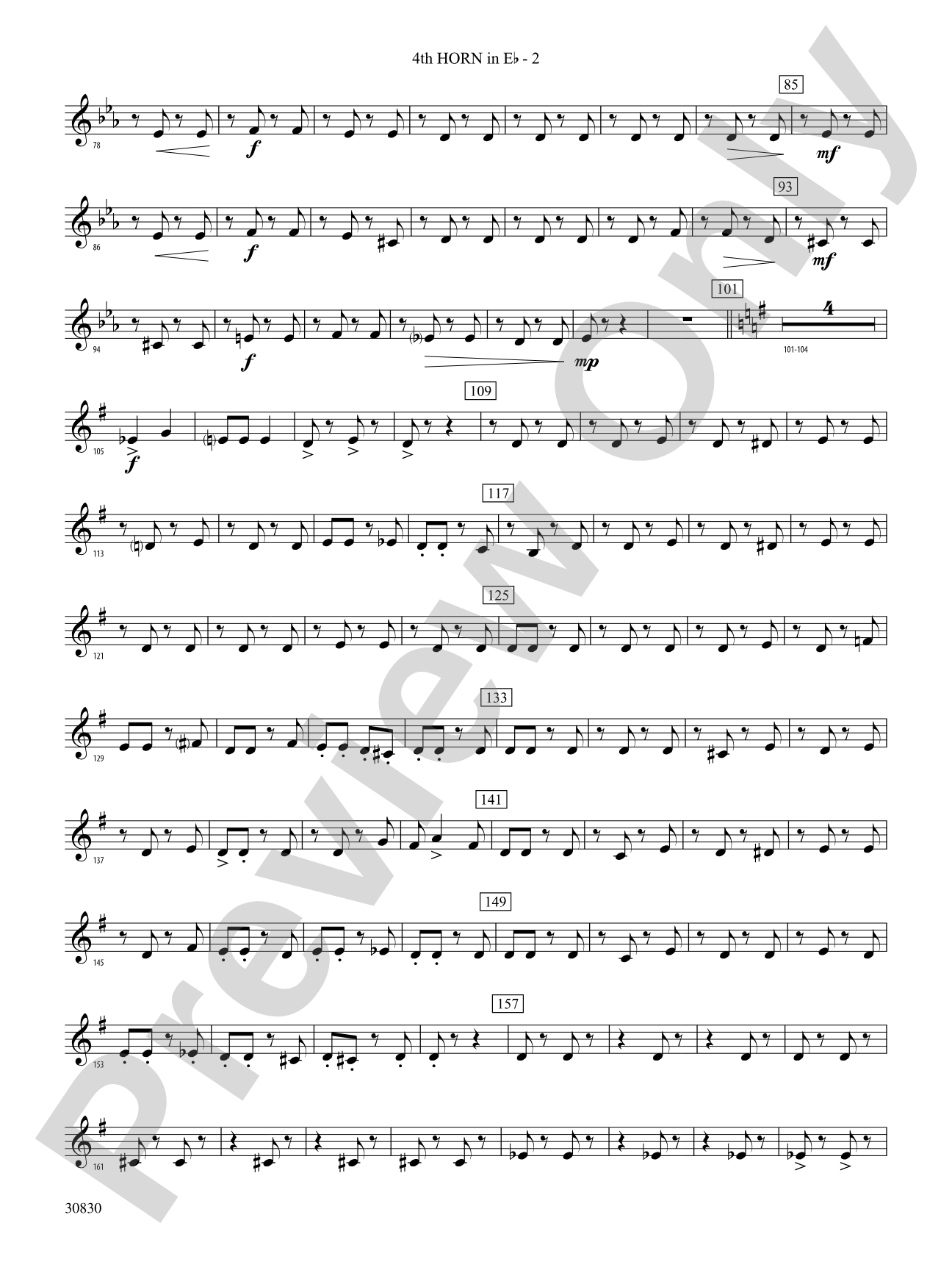 Oxford Street (March): (wp) 4th Horn in E-flat