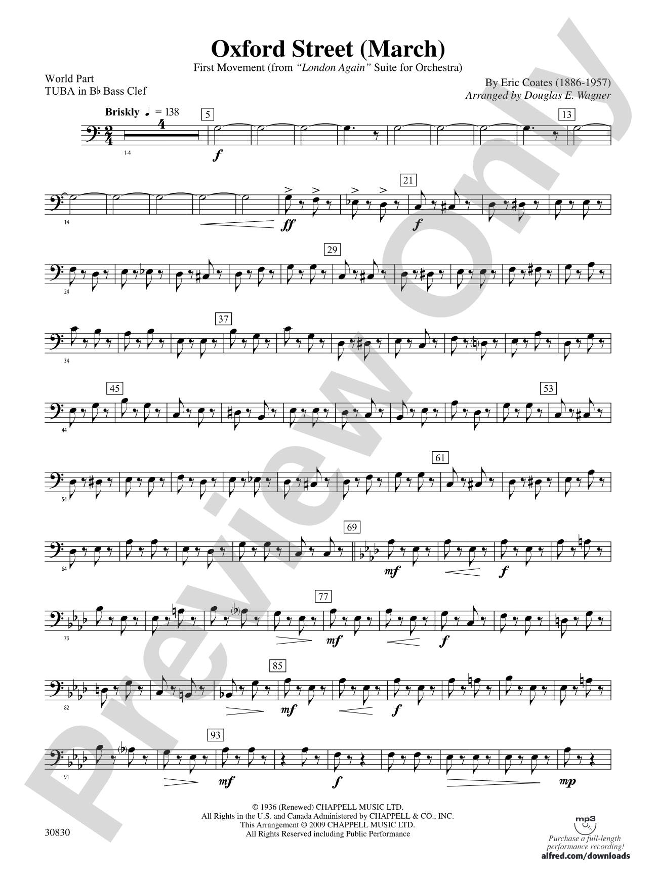 Oxford Street (March): (wp) B-flat Tuba B.C.