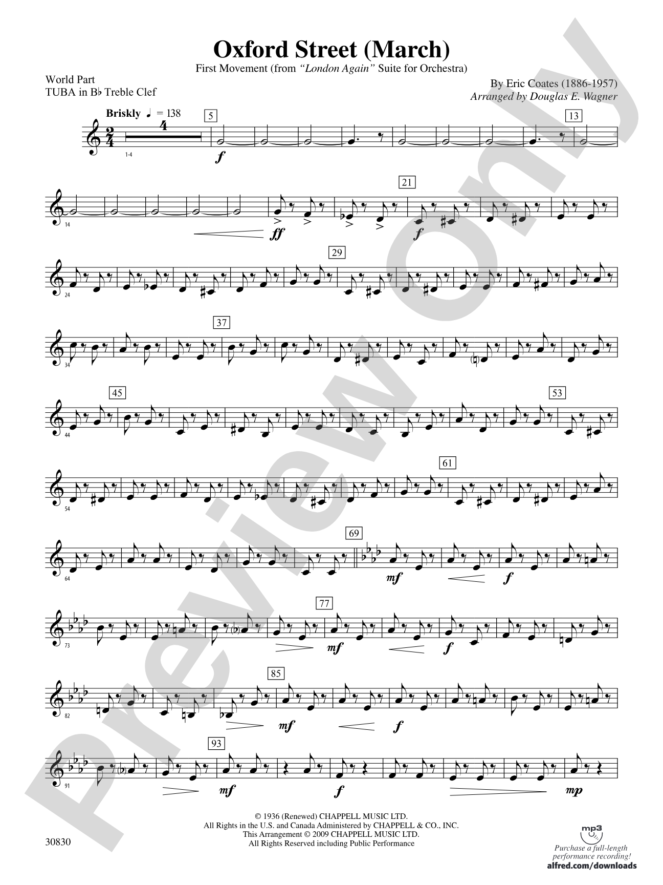 Oxford Street (March): (wp) B-flat Tuba T.C.
