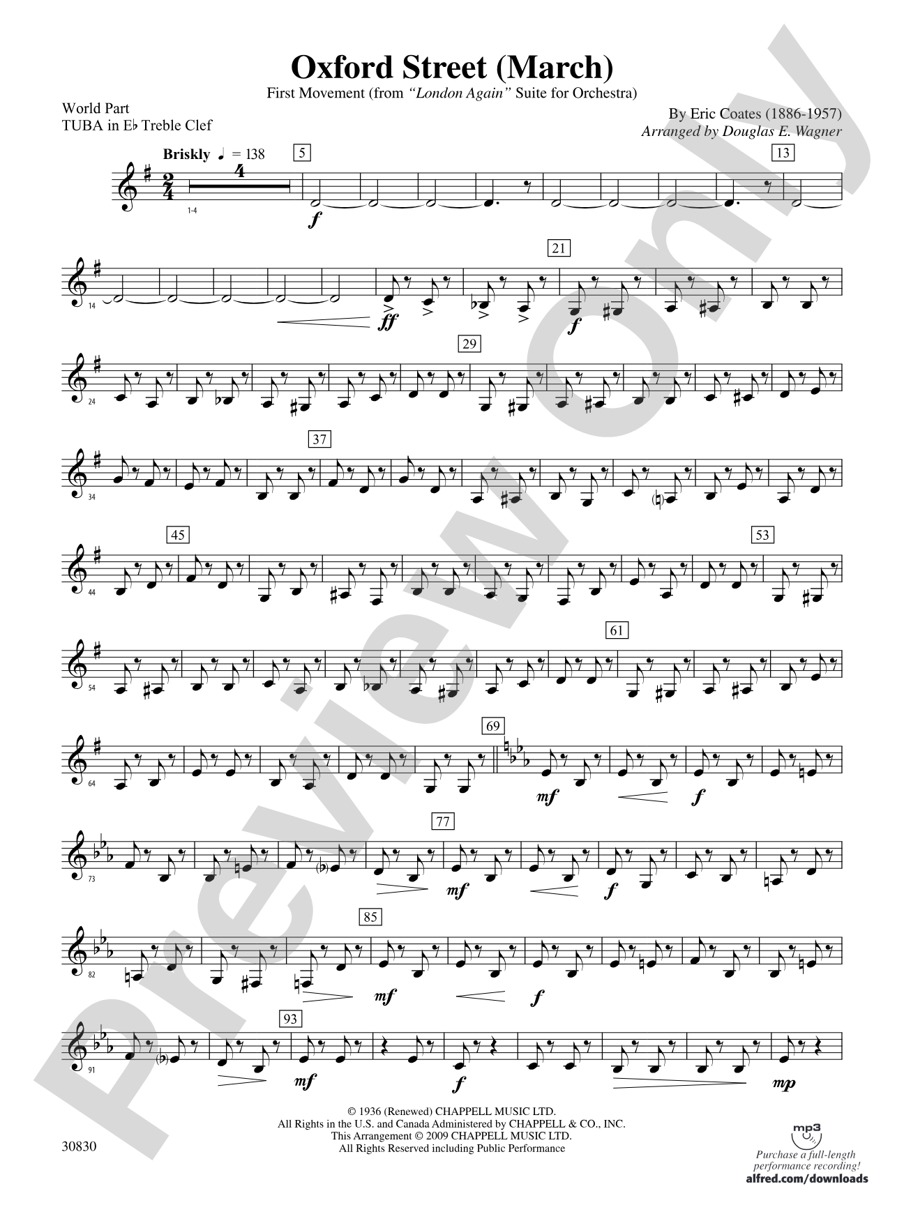 Oxford Street (March): (wp) E-flat Tuba T.C.