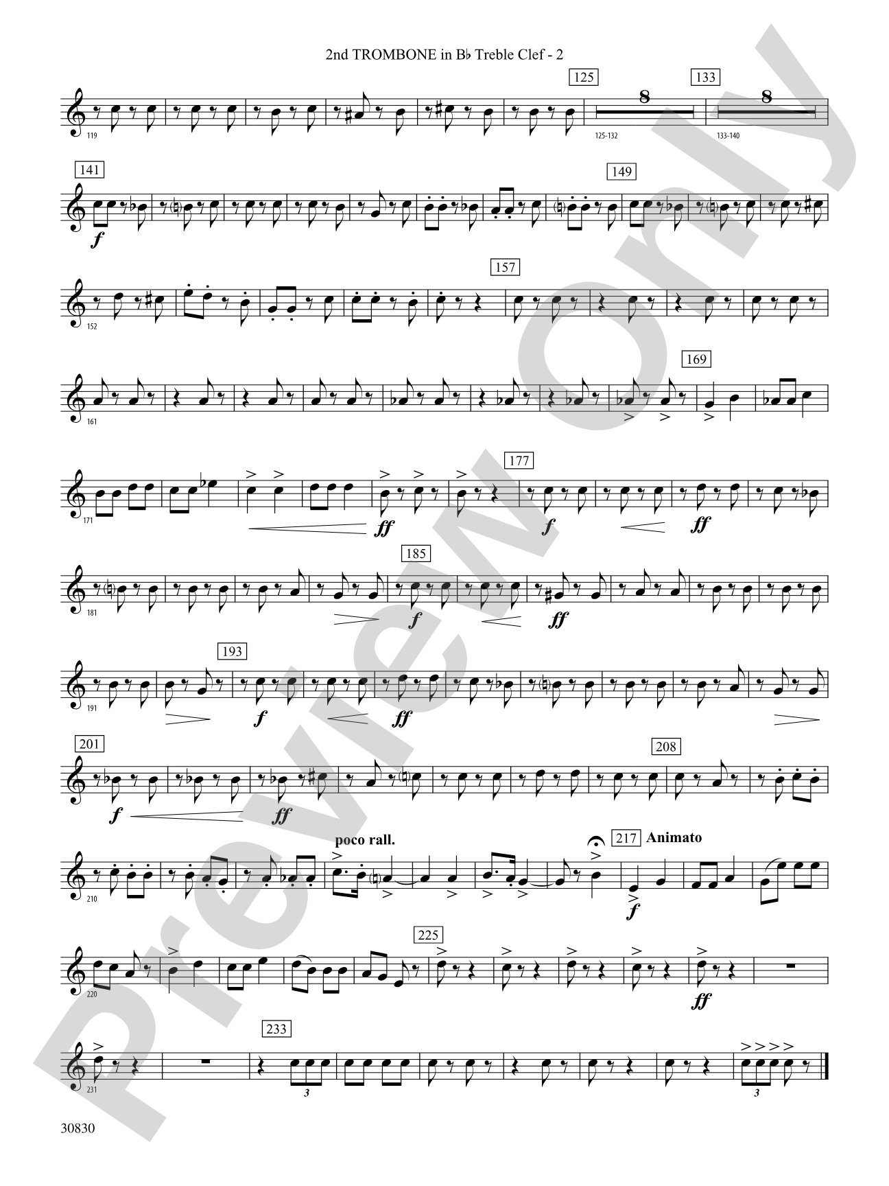 Oxford Street (March): (wp) 2nd B-flat Trombone T.C.