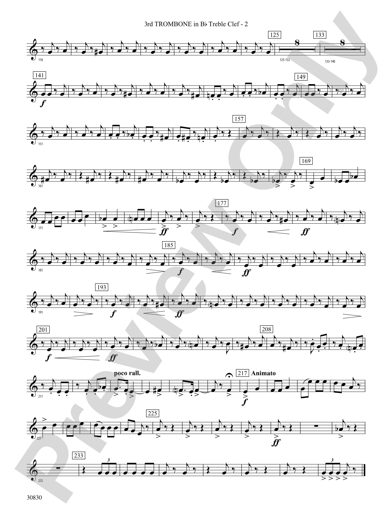 Oxford Street (March): (wp) 3rd B-flat Trombone T.C.