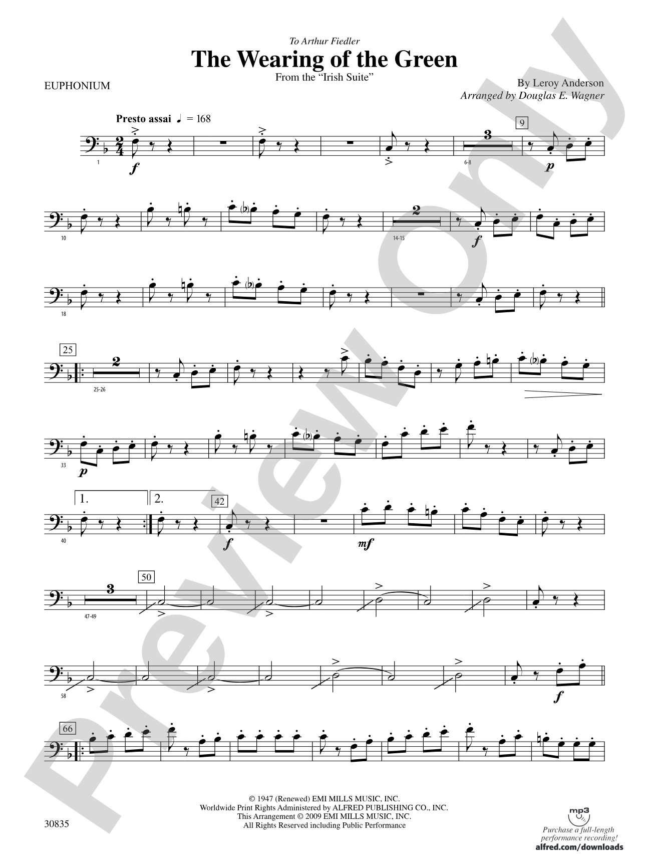 The Wearing of the Green (from the Irish Suite): Baritone B.C.