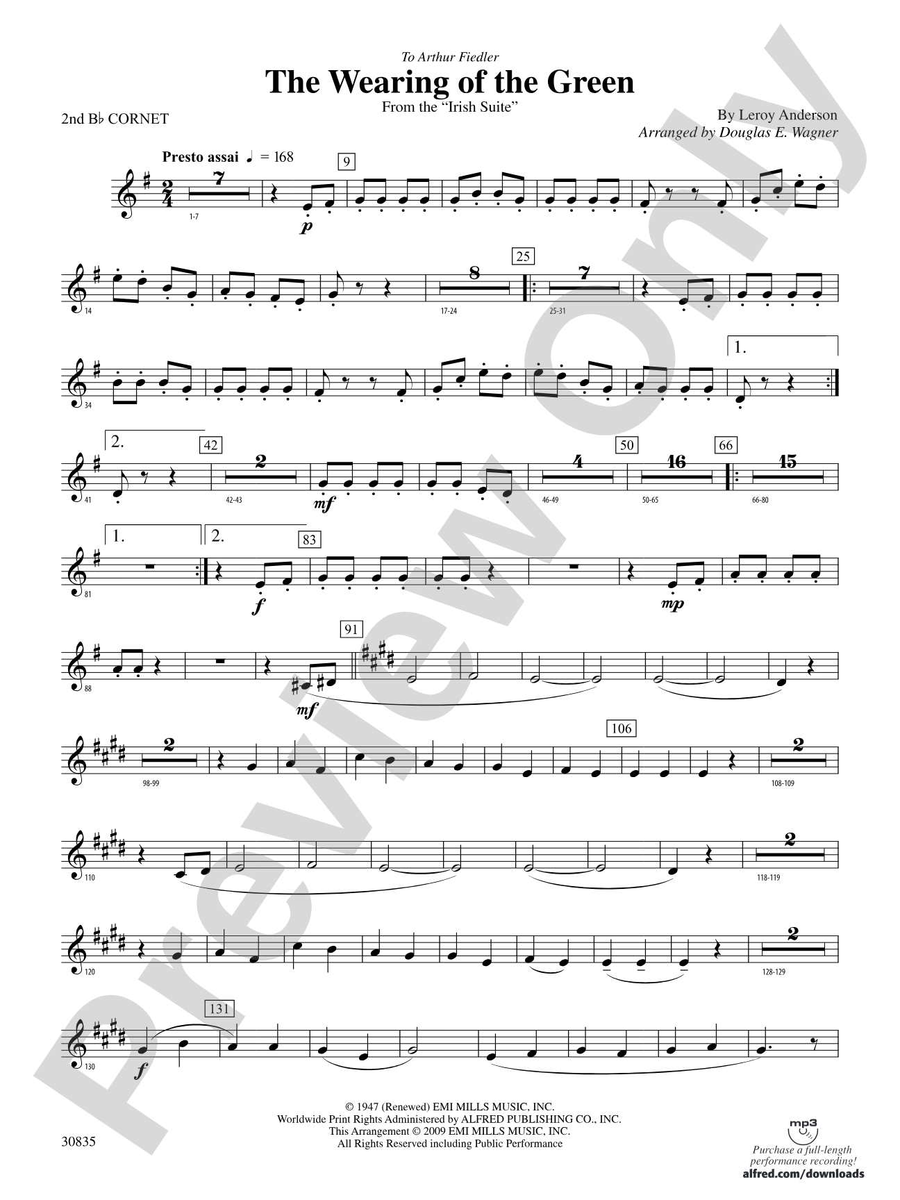 The Wearing of the Green (from the Irish Suite): 2nd B-flat Cornet