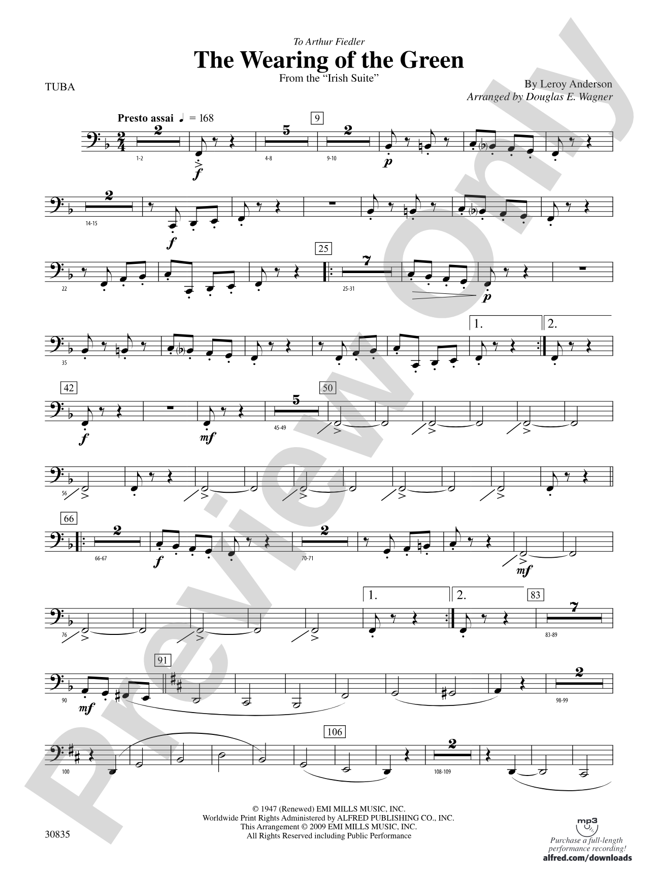 The Wearing of the Green (from the Irish Suite): Tuba