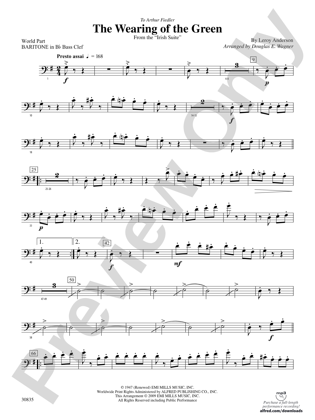 The Wearing of the Green (from the Irish Suite): (wp) B-flat Baritone B.C.