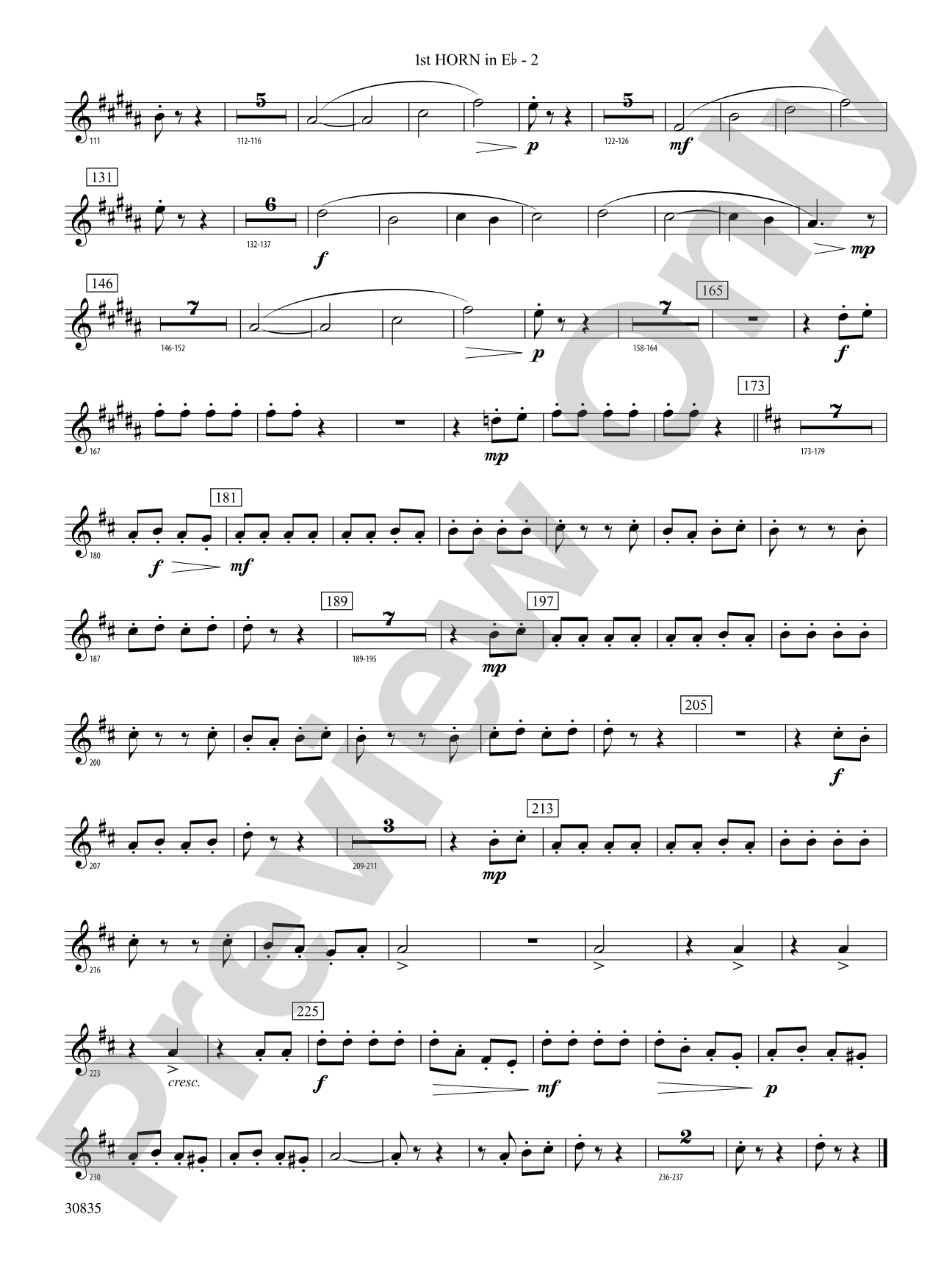 The Wearing of the Green (from the Irish Suite): (wp) 1st Horn in E-flat