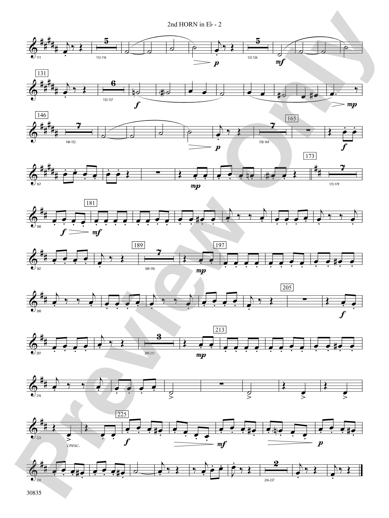 The Wearing of the Green (from the Irish Suite): (wp) 2nd Horn in E-flat
