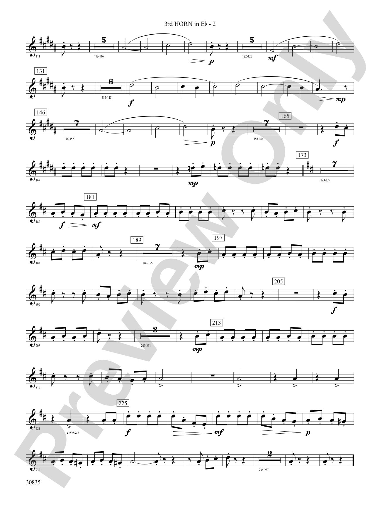 The Wearing of the Green (from the Irish Suite): (wp) 3rd Horn in E-flat