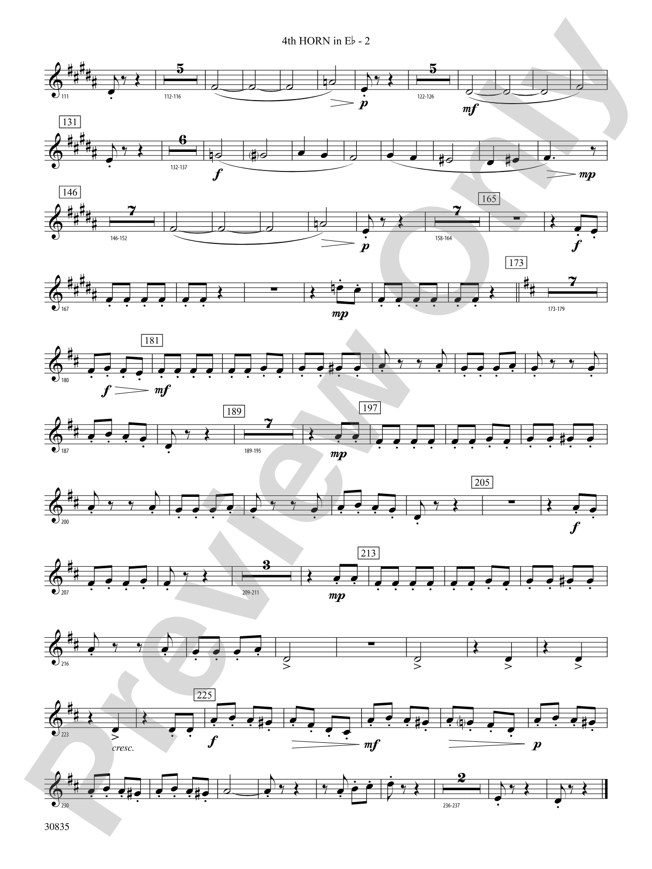 The Wearing of the Green (from the Irish Suite): (wp) 4th Horn in E-flat