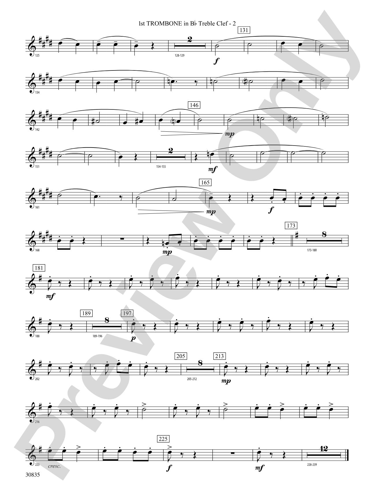 The Wearing of the Green (from the Irish Suite): (wp) 1st B-flat Trombone T.C.