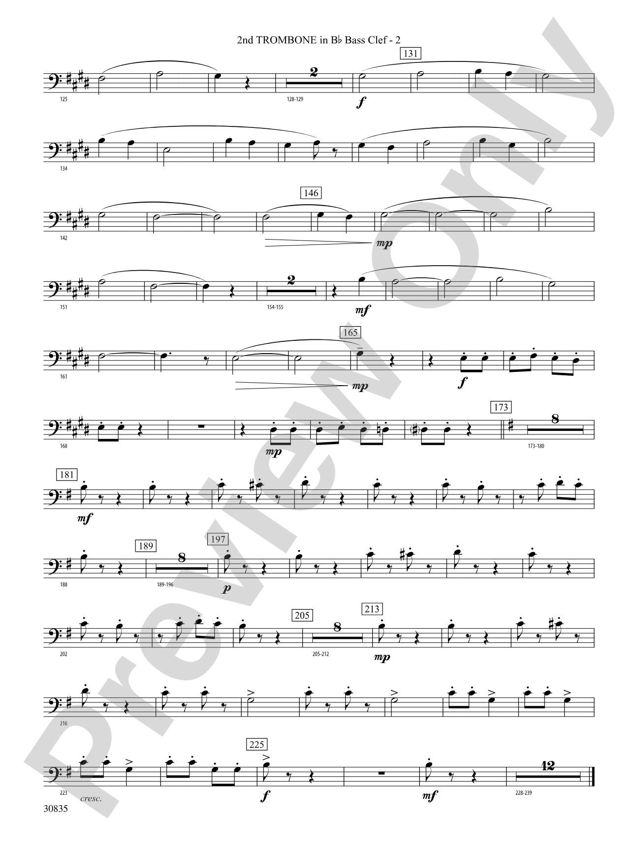 The Wearing of the Green (from the Irish Suite): (wp) 2nd B-flat Trombone B.C.